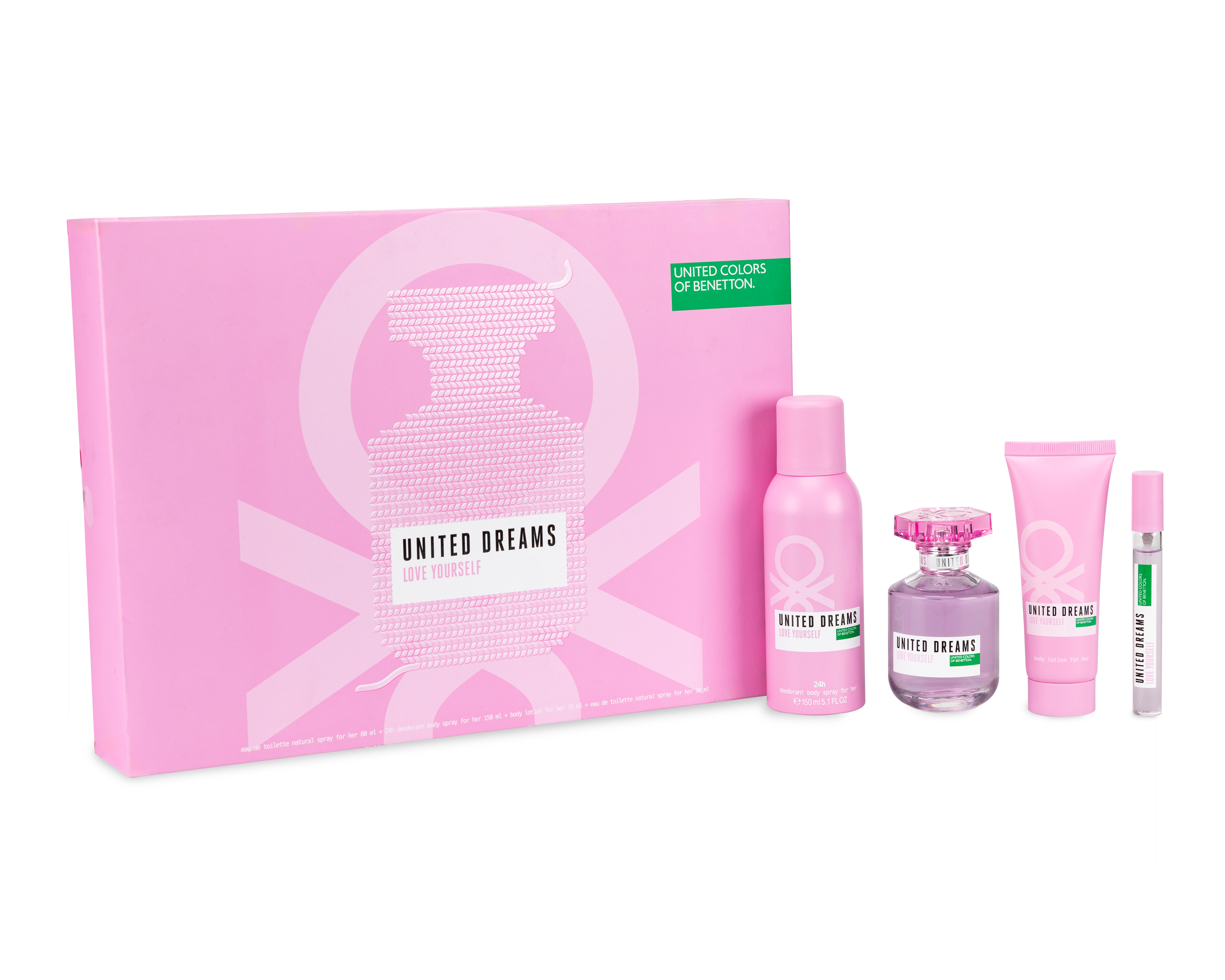 Foto 2 pulgar | Foto 1 | Estuche para Mujer United Colors Of Benetton Love Yourself 4 Piezas