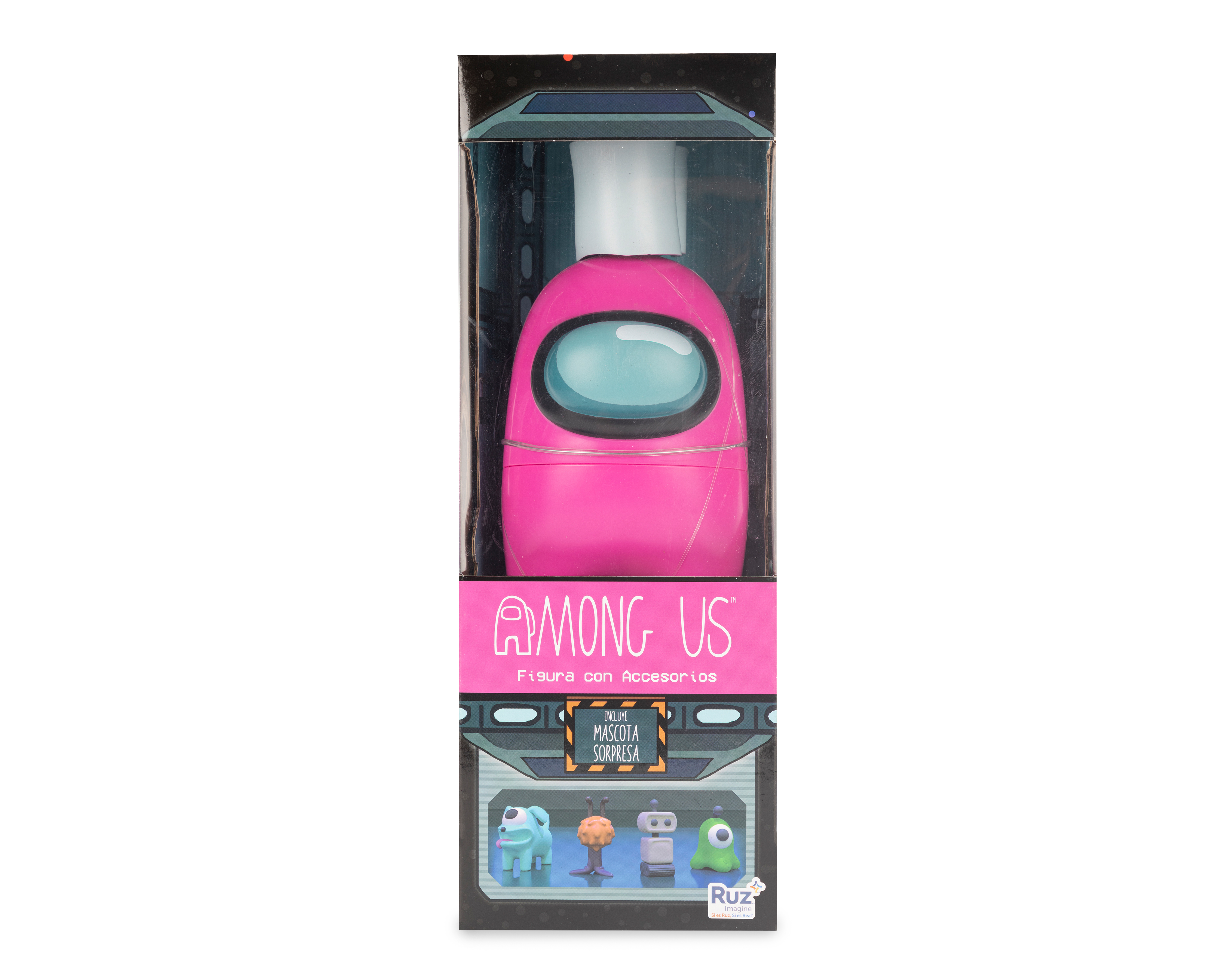 Foto 2 pulgar | Foto 1 | Figura Among Us Ruz Imagine con Mascota Sorpresa