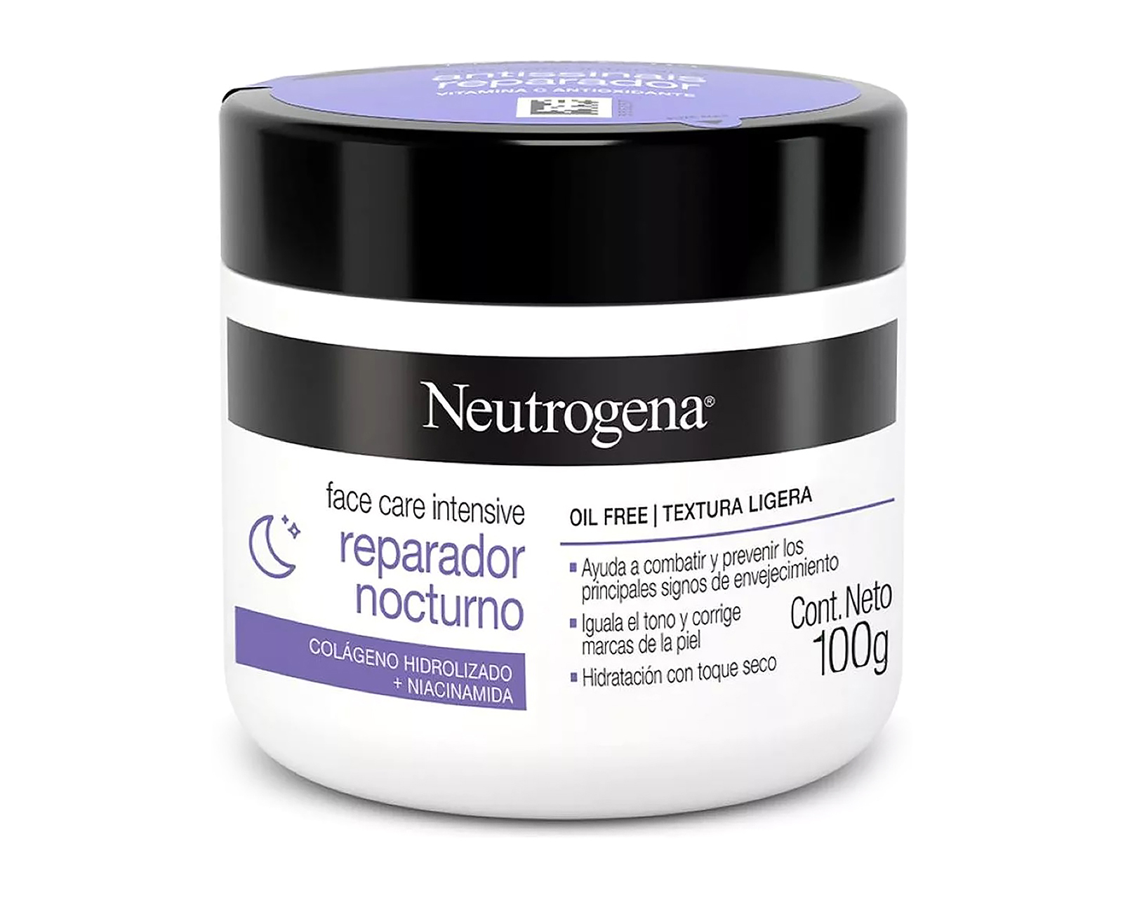 Foto 2 pulgar | Foto 1 | Crema Facial Neutrogena Reparador Nocturno con Colágeno Hidrolizado 100 g