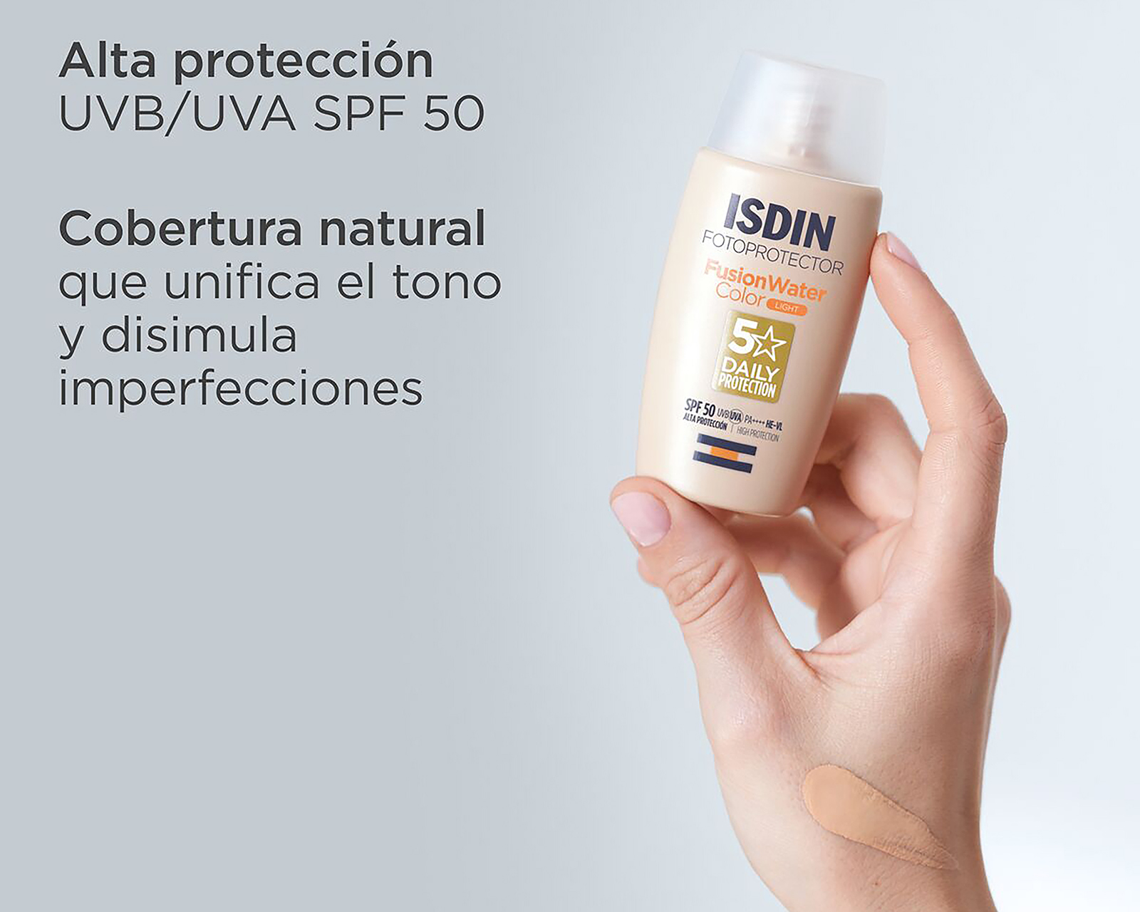 Foto 4 pulgar | Foto 3 | Protector Solar ISDIN Fusion Water Color Tono Claro FPS 50+ 50 ml