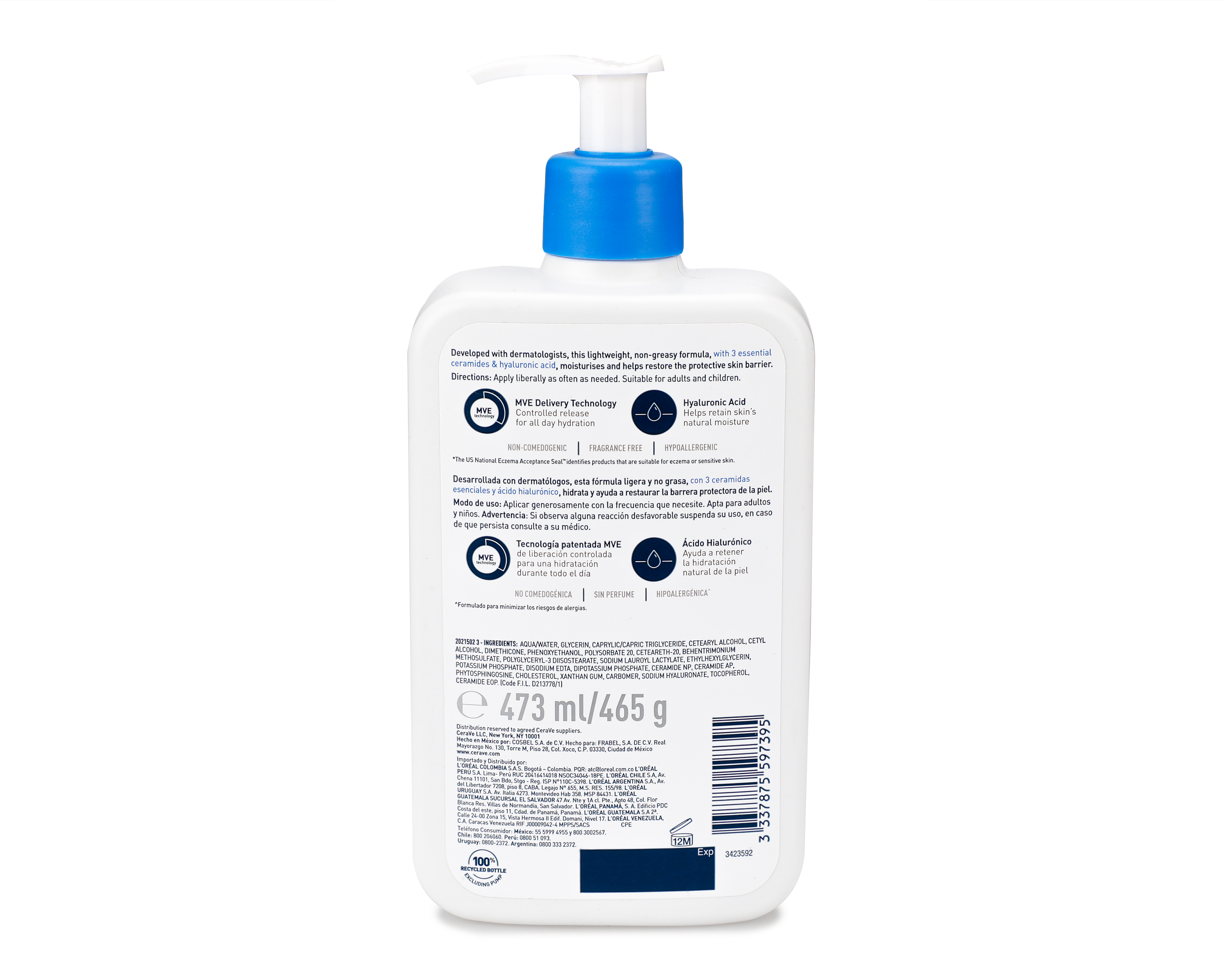 Foto 2 | Foto 2 | Loción Hidratante CeraVe para Rostro y Cuerpo 473 ml