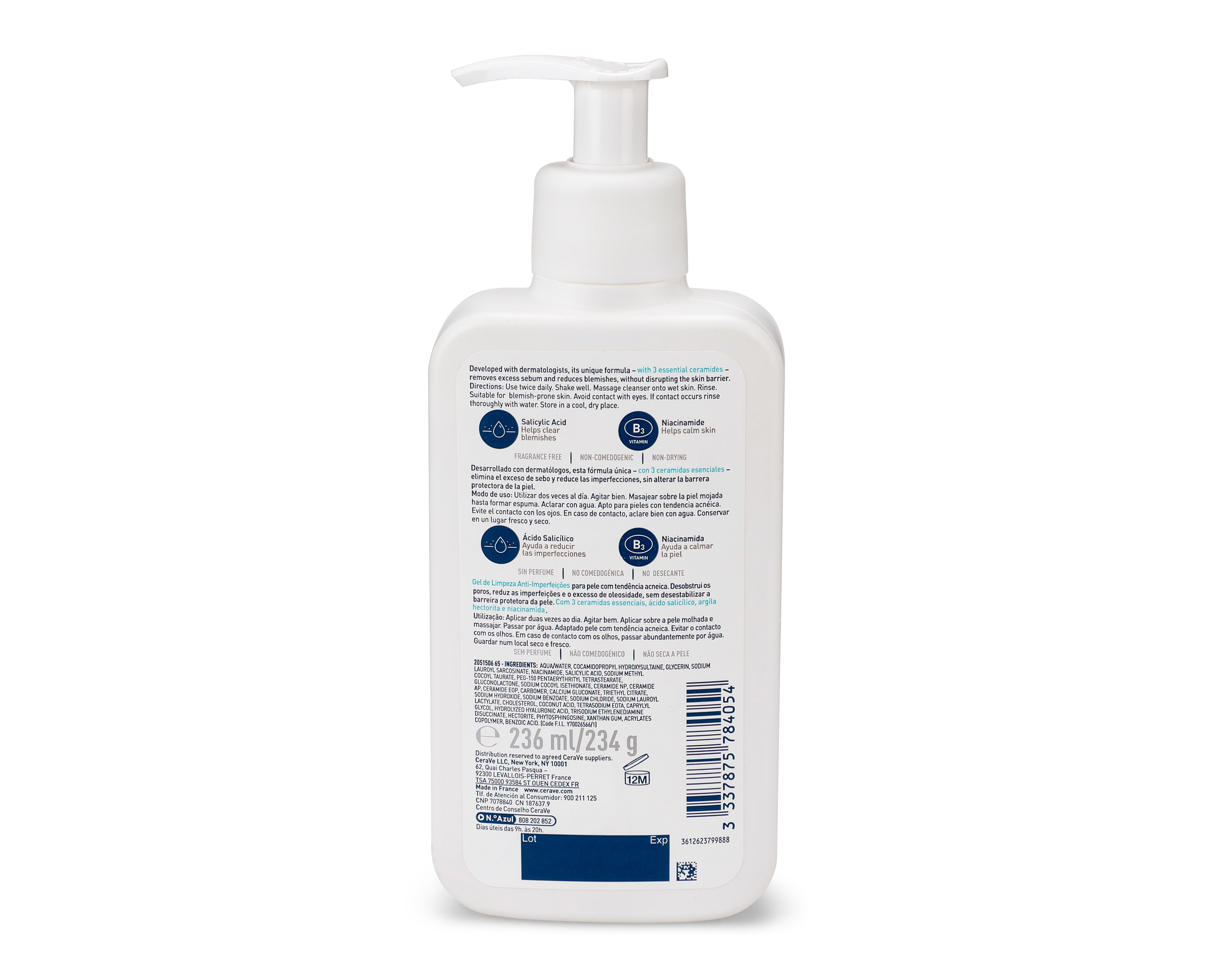 Foto 3 pulgar | Foto 2 | Gel Limpiador CeraVe Control Imperfecciones 236 ml