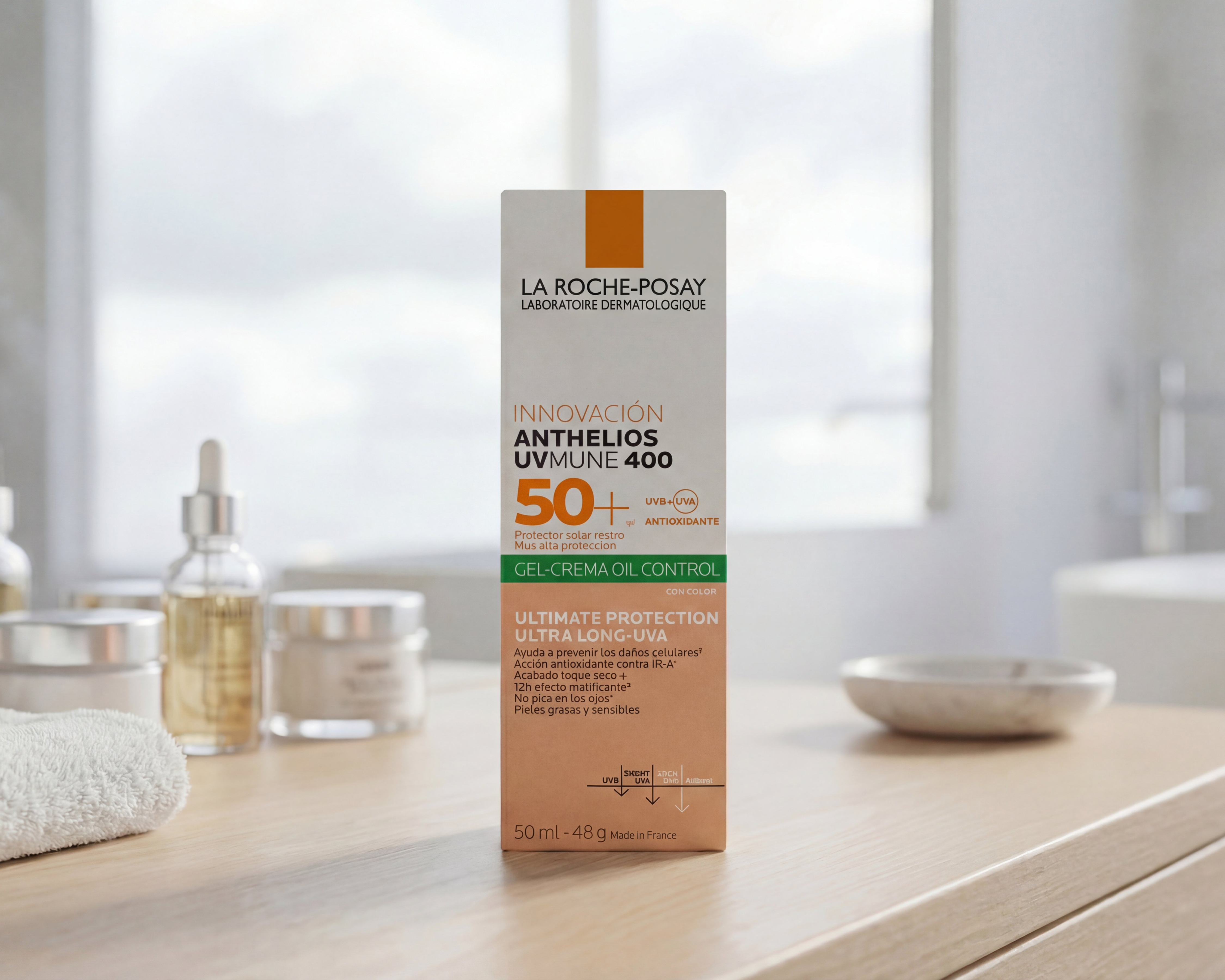 Foto 3 | Foto 3 | Protector Solar con Color La Roche-Posey Innovación Anthelios UVMUNE 400 50 ml