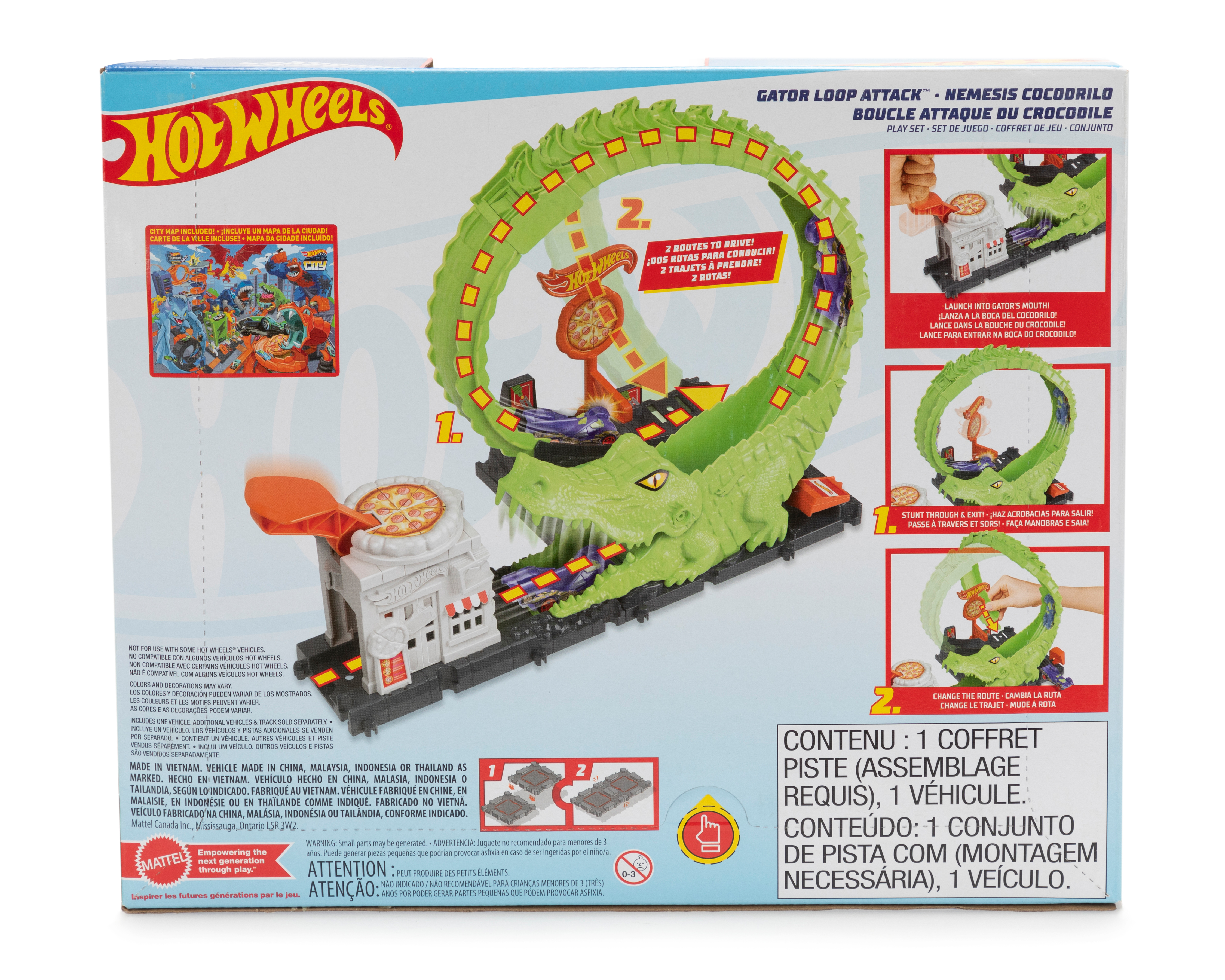 Foto 3 pulgar | Foto 2 | Pista de Carreras Hot Wheels City Némesis Cocodrilo