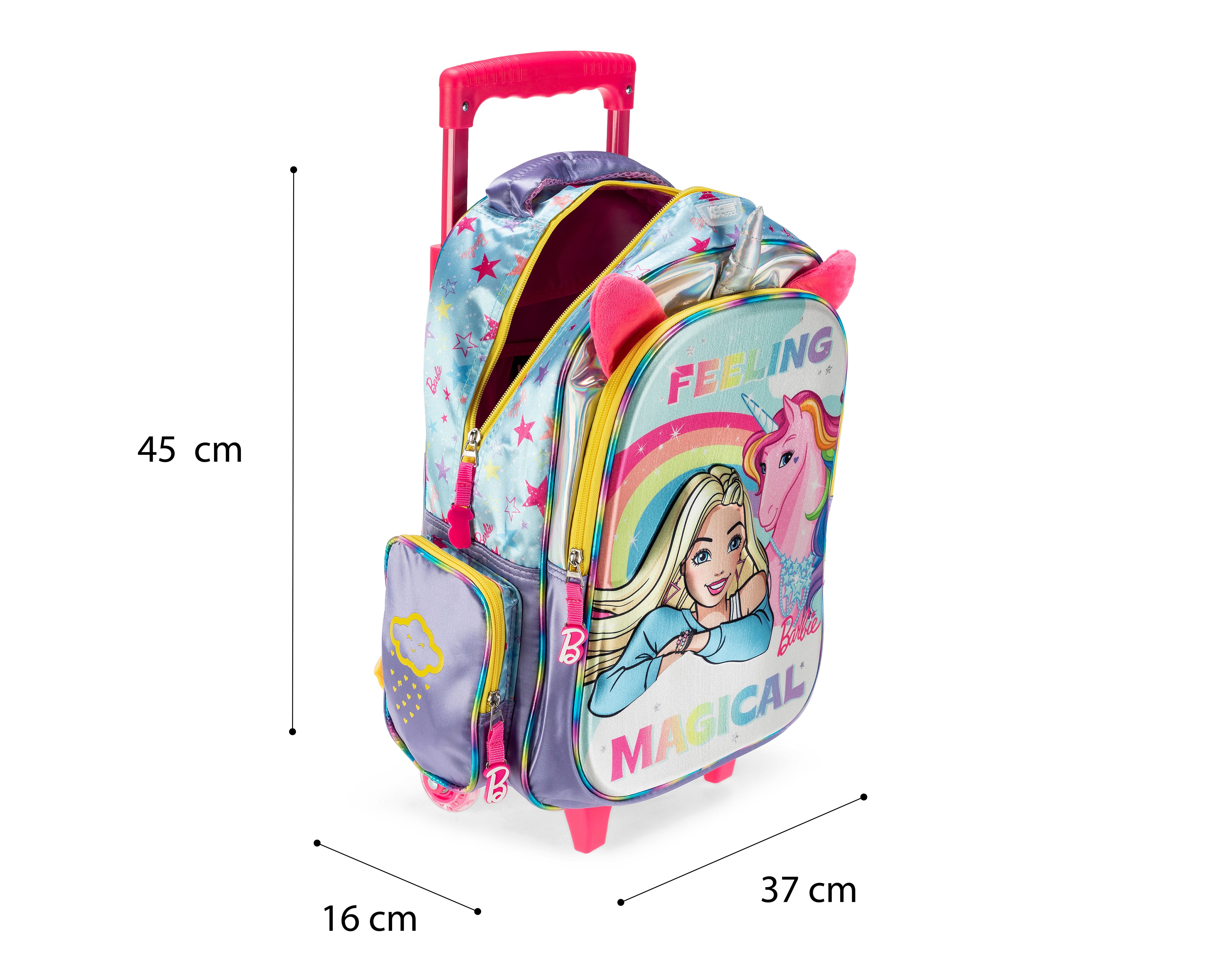 Foto 9 pulgar | Foto 8 | Mochila con Ruedas Barbie Multicolor