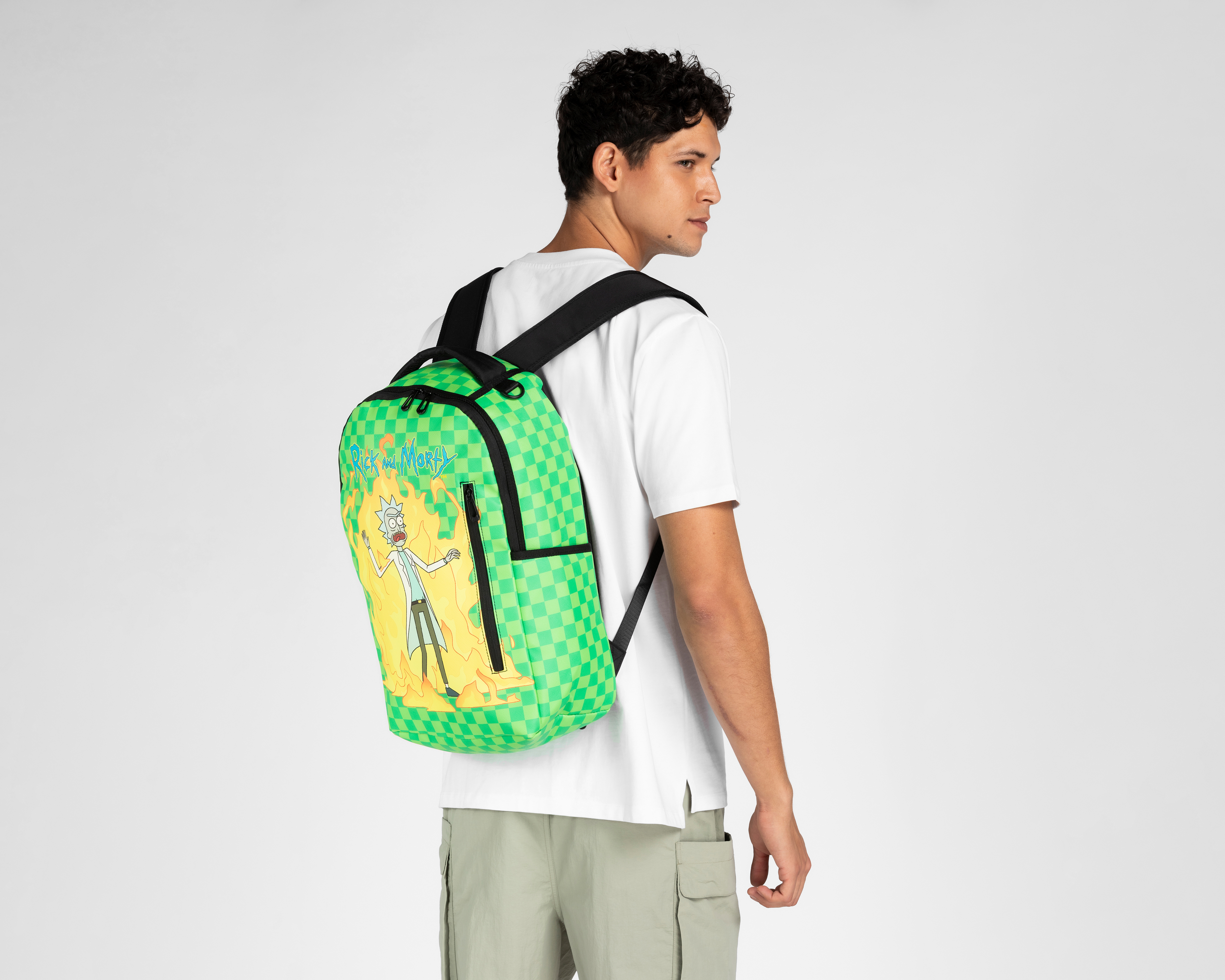 Foto 9 pulgar | Foto 8 | Mochila Escolar Rick & Morty Verde