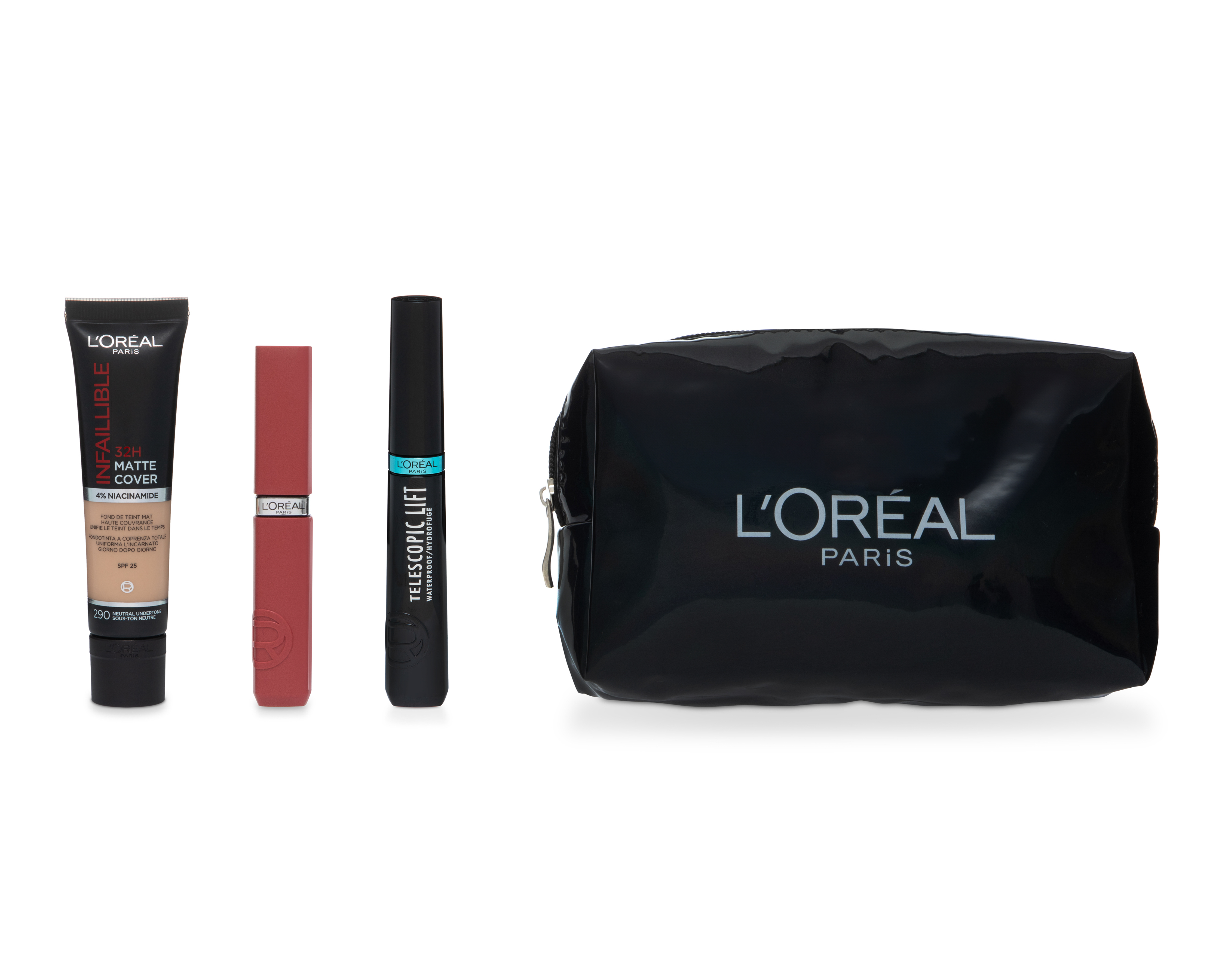 Kit de Maquillaje L'Oréal + Cosmetiquera 4 Piezas