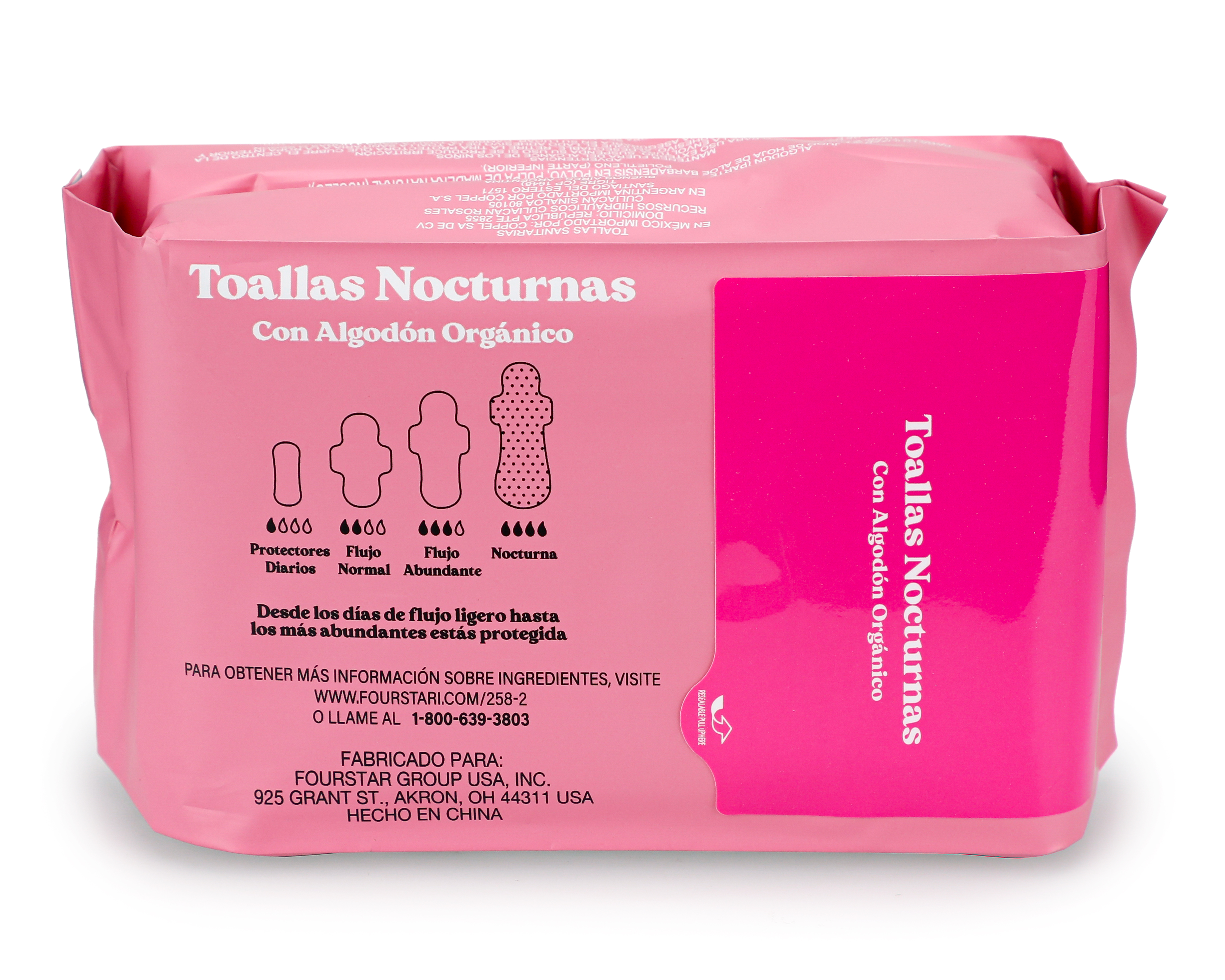 Foto 2 | Foto 2 | Toalla Femenina BPure con Algodón Orgánico 6 Piezas