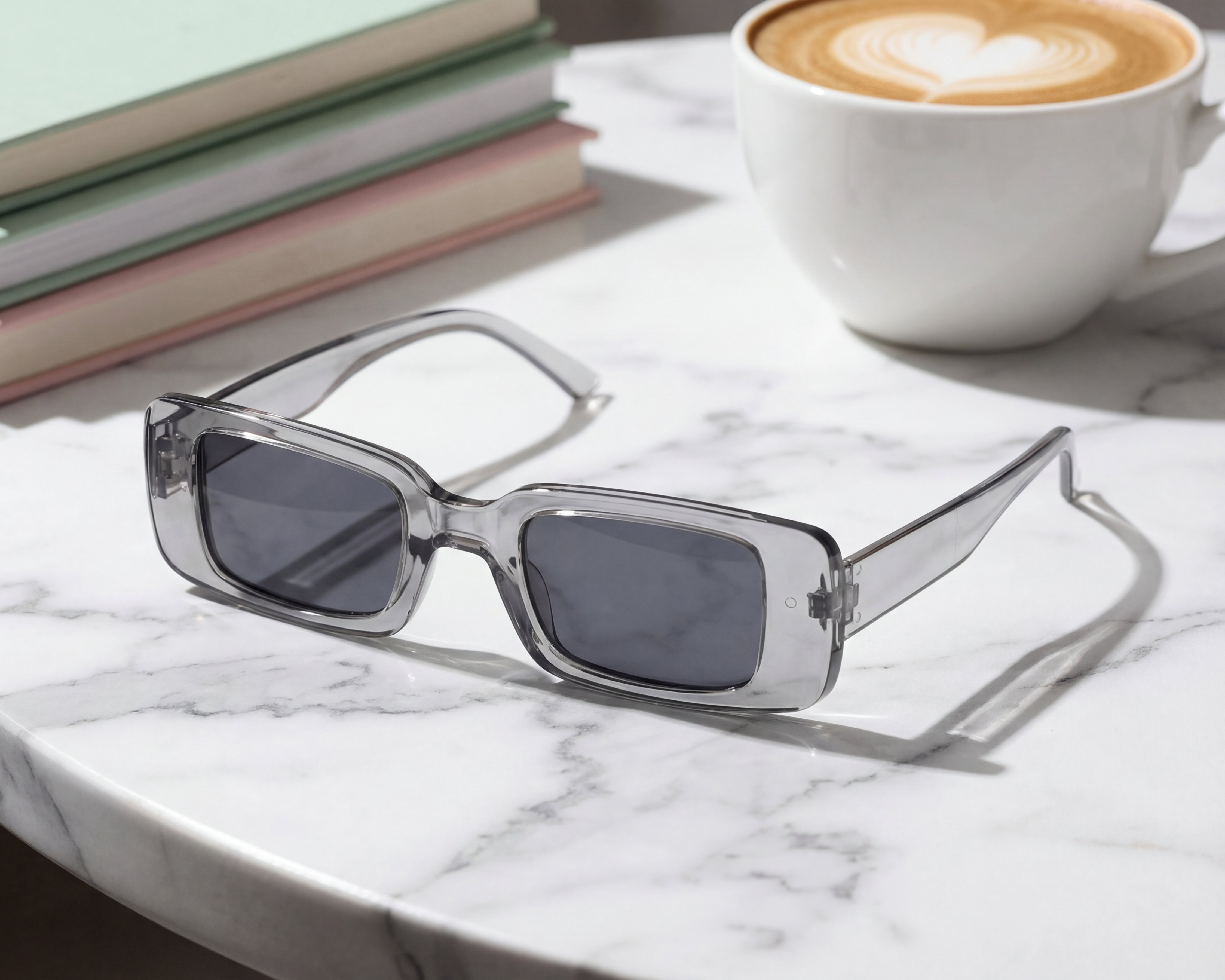 Foto 6 pulgar | Foto 5 | Lentes de Sol Unisex Minigami Rectangulares Transparentes