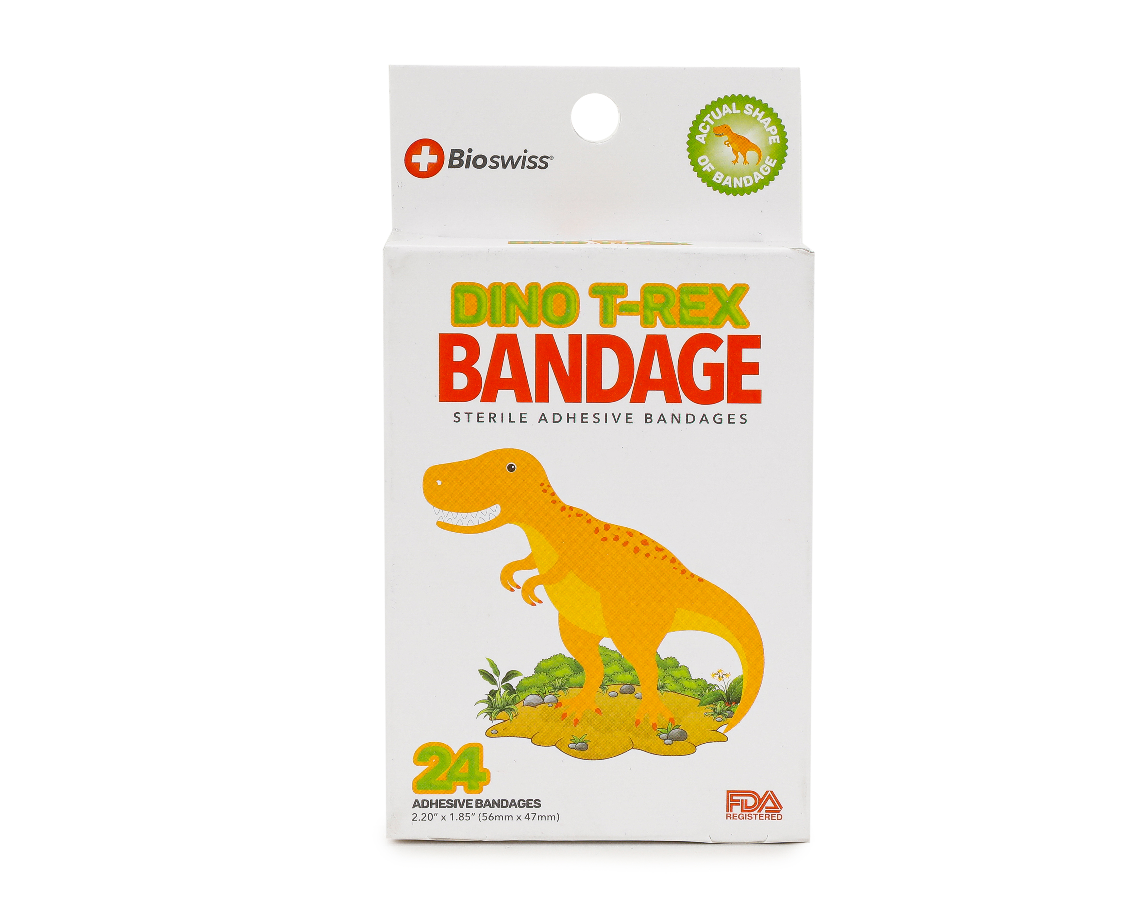 Curitas Venditas Adhesivas de Dinosaurio Bioswiss Dino T-Rex 24 Piezas