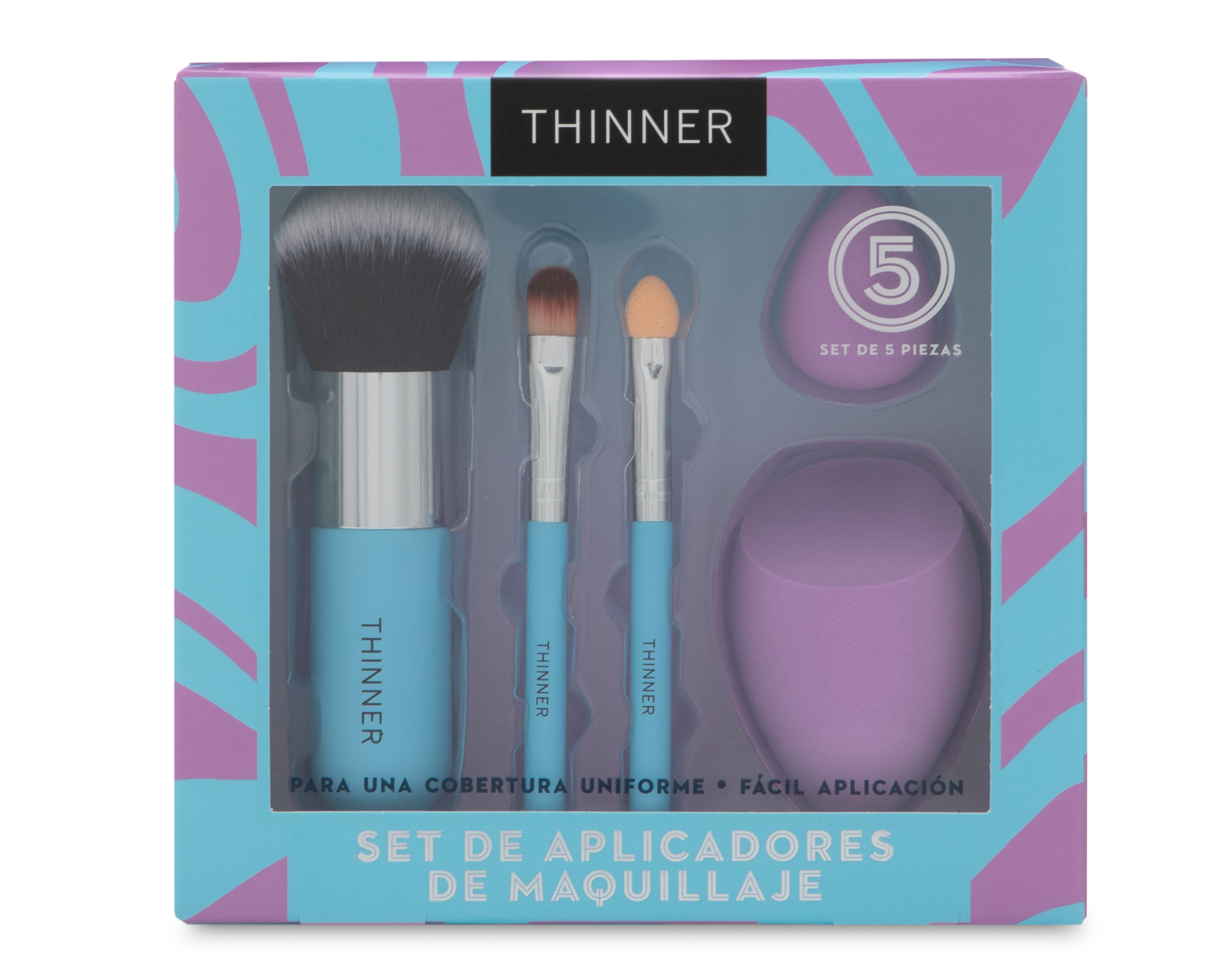 Foto 2 pulgar | Foto 1 | Aplicadores de Maquillaje Thinner 5 Piezas