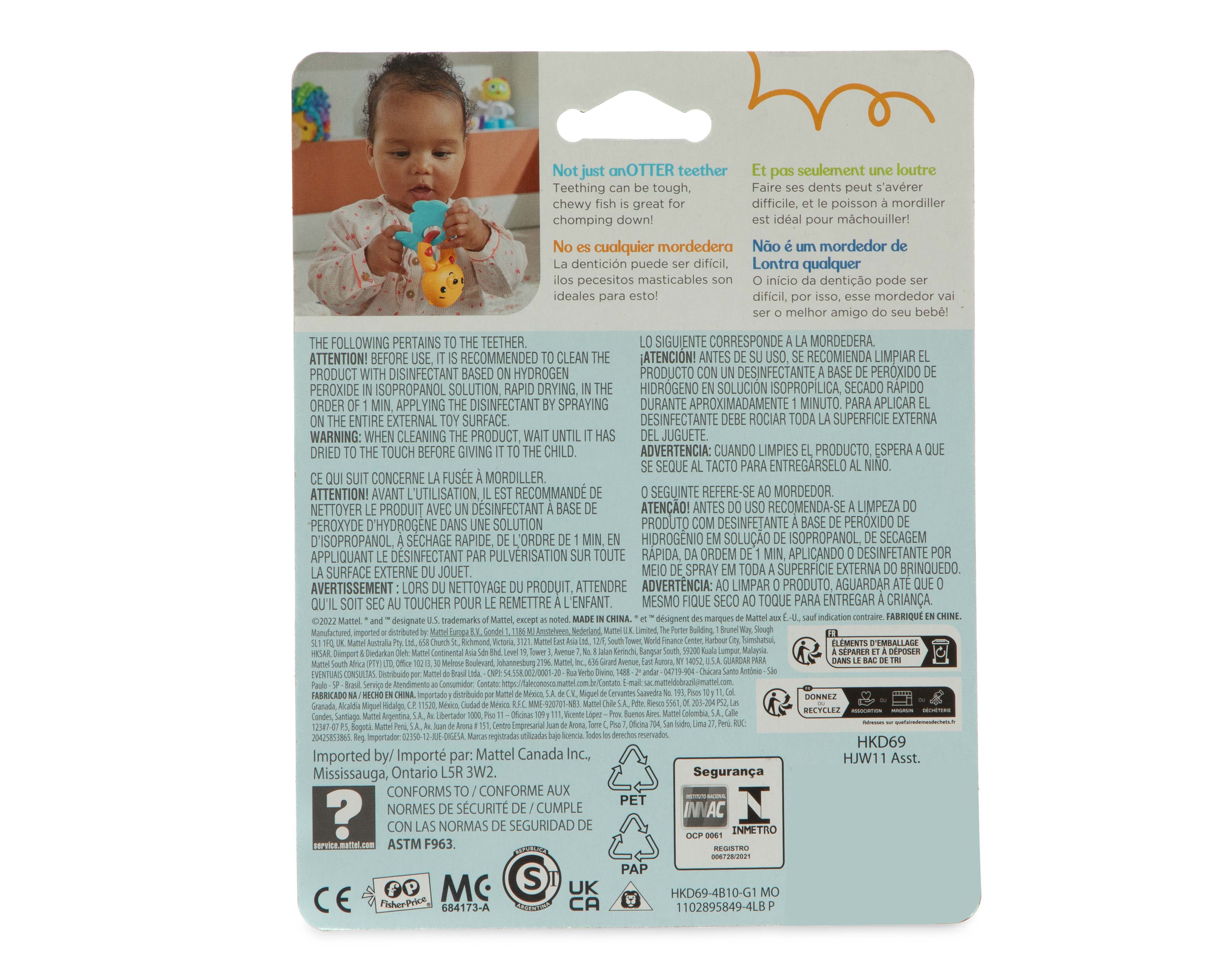 Foto 3 pulgar | Foto 2 | Sonaja con Mordedera Fisher Price