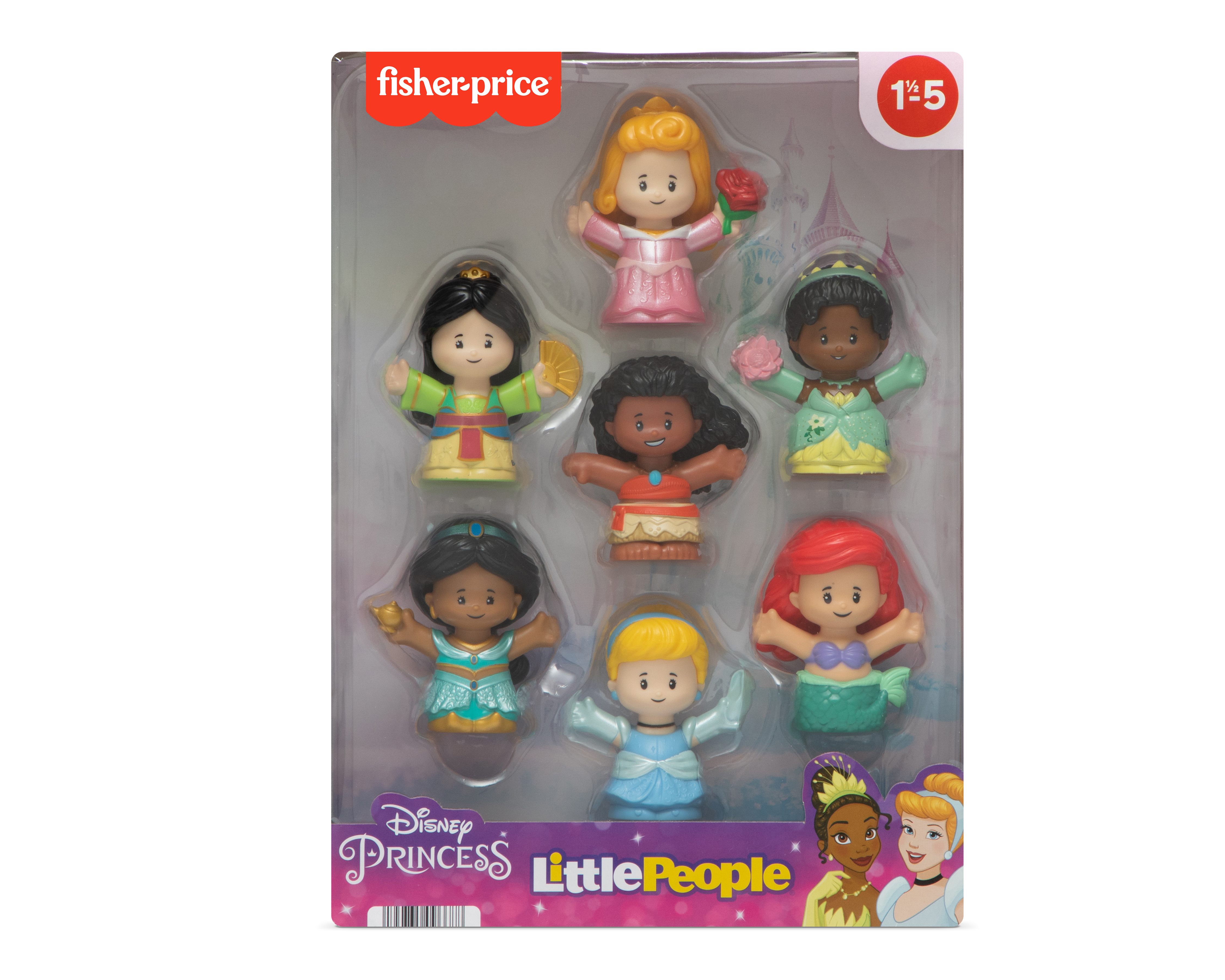 Foto 5 pulgar | Foto 4 | Figuras Princesas de Disney Little People 7 Piezas