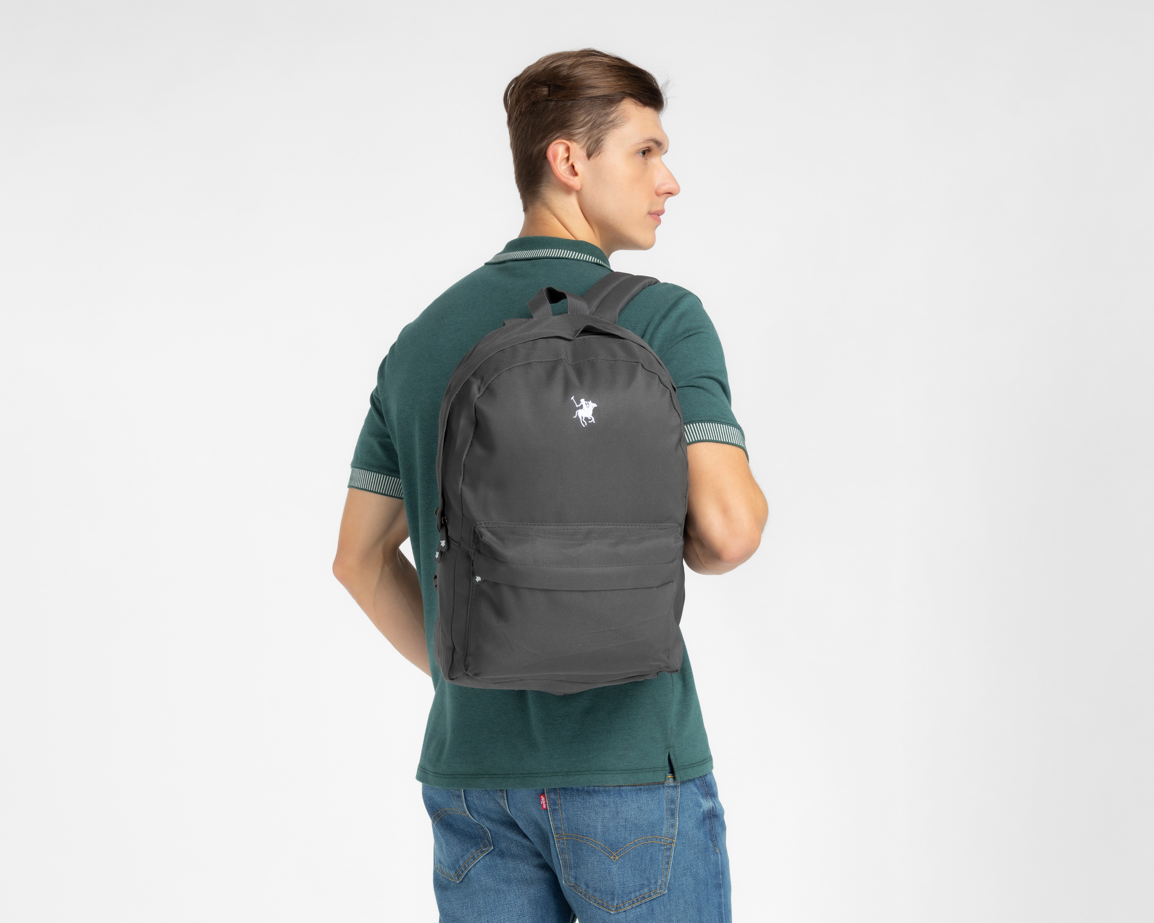 Foto 9 pulgar | Foto 8 | Mochila York Team Polo Club Gris