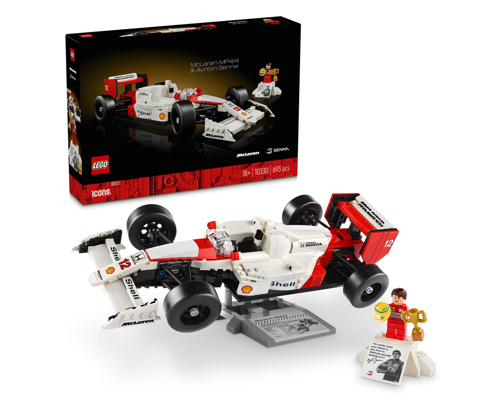 Foto 2 pulgar | Foto 1 | LEGO McLaren MP4/4 y Ayrton Senna