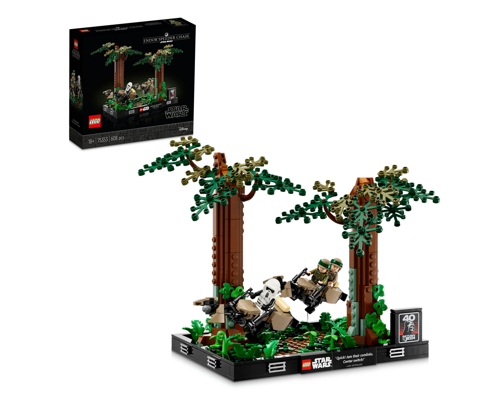 Foto 2 pulgar | Foto 1 | LEGO Star Wars Diorama: Duelo de Speeders en Endor 75353
