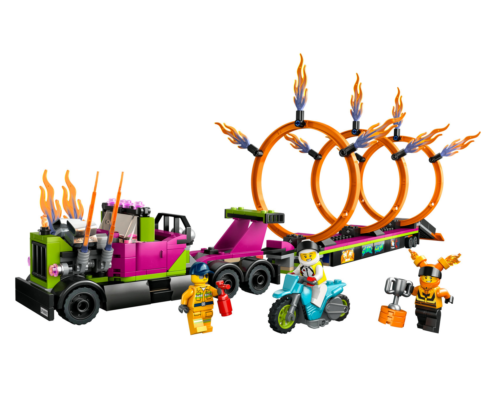 Foto 4 pulgar | Foto 3 | LEGO City: Desafío Acrobático Camión y Anillos de Fuego