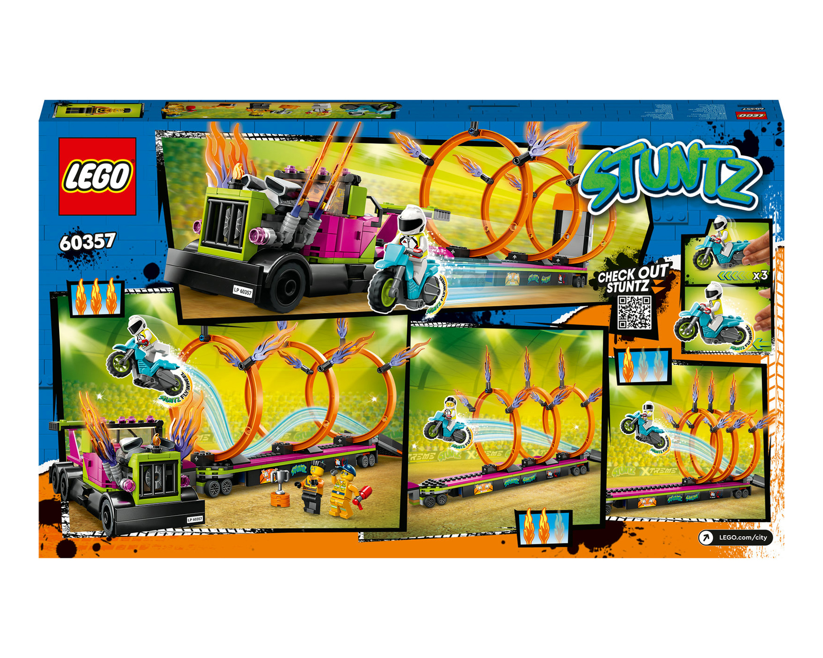 Foto 10 pulgar | Foto 9 | LEGO City: Desafío Acrobático Camión y Anillos de Fuego