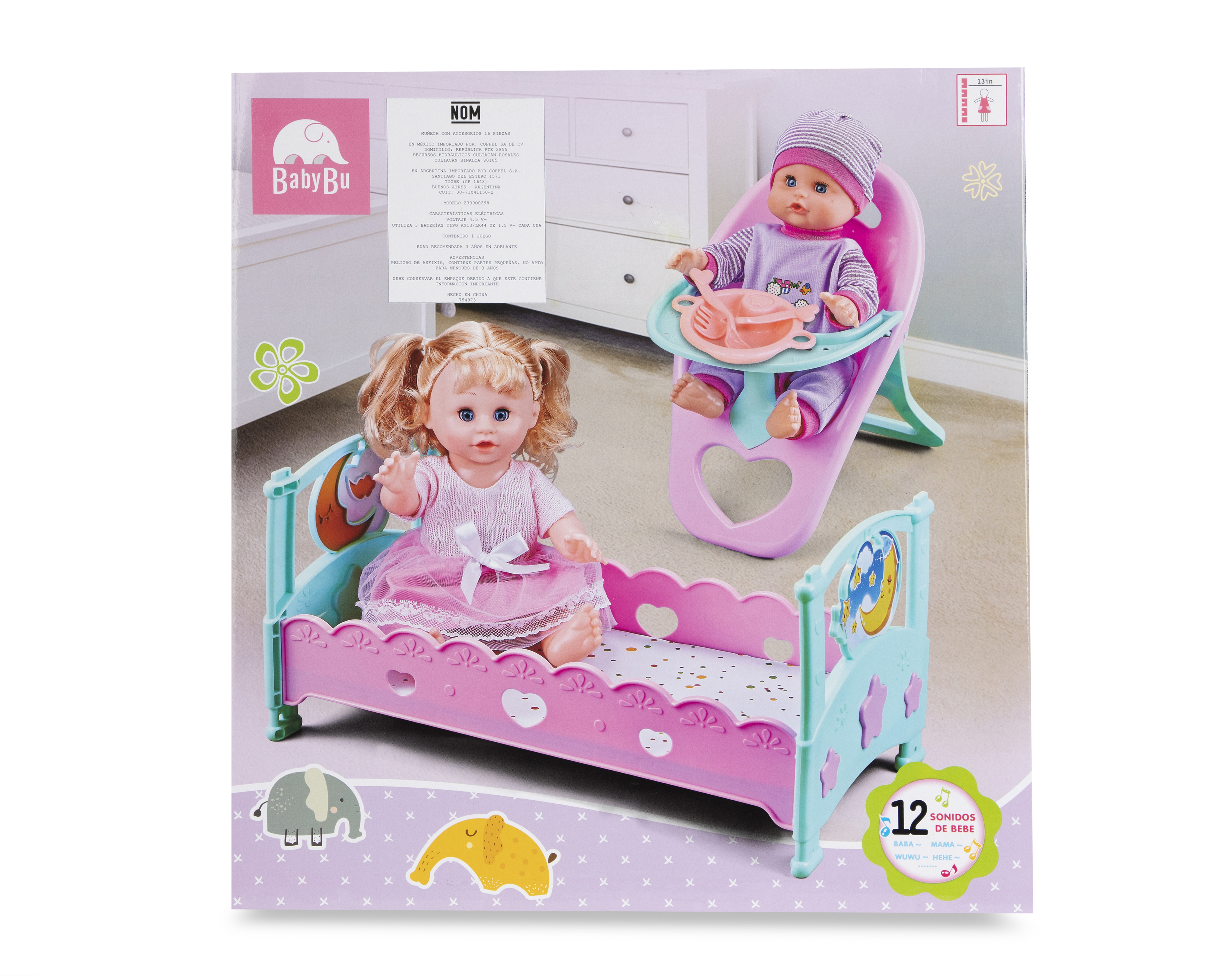 Foto 3 pulgar | Foto 2 | Muñeca Baby Bu con Sonidos