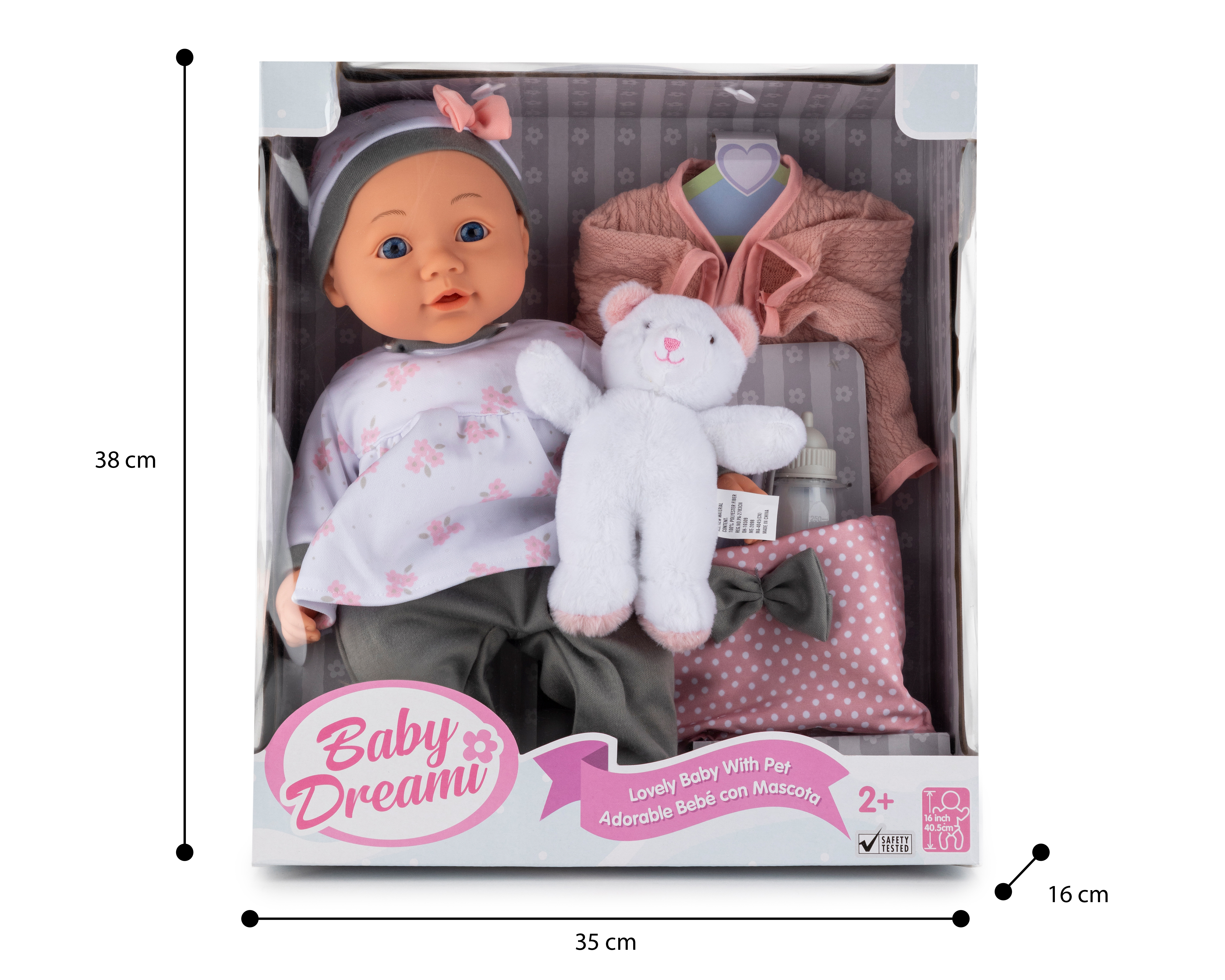 Foto 4 pulgar | Foto 3 | Muñeca de Bebé Baby Dreami Adorable con Mascota