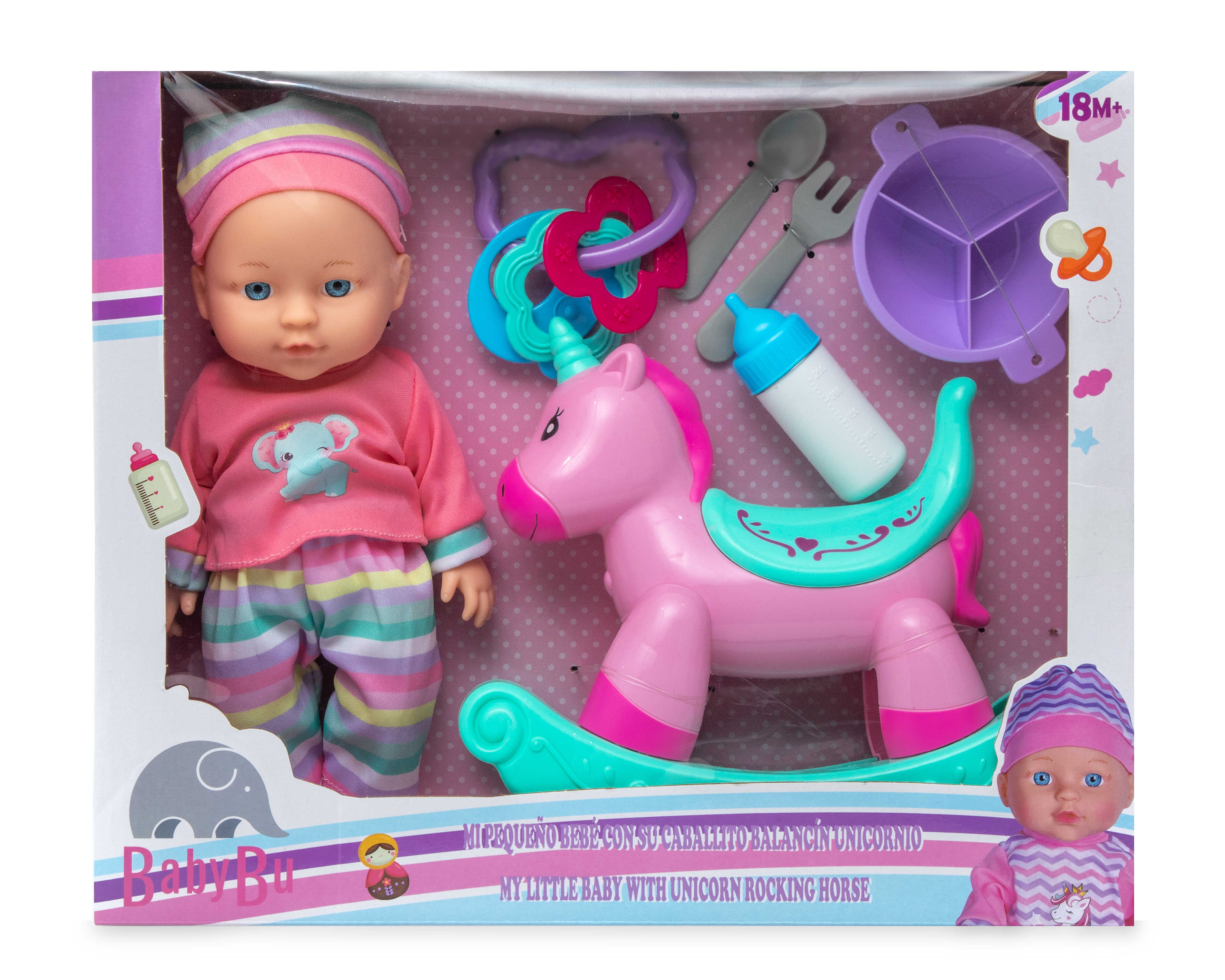 Foto 4 | Foto 4 | Muñeca Baby Bu con Balancín de Unicornio