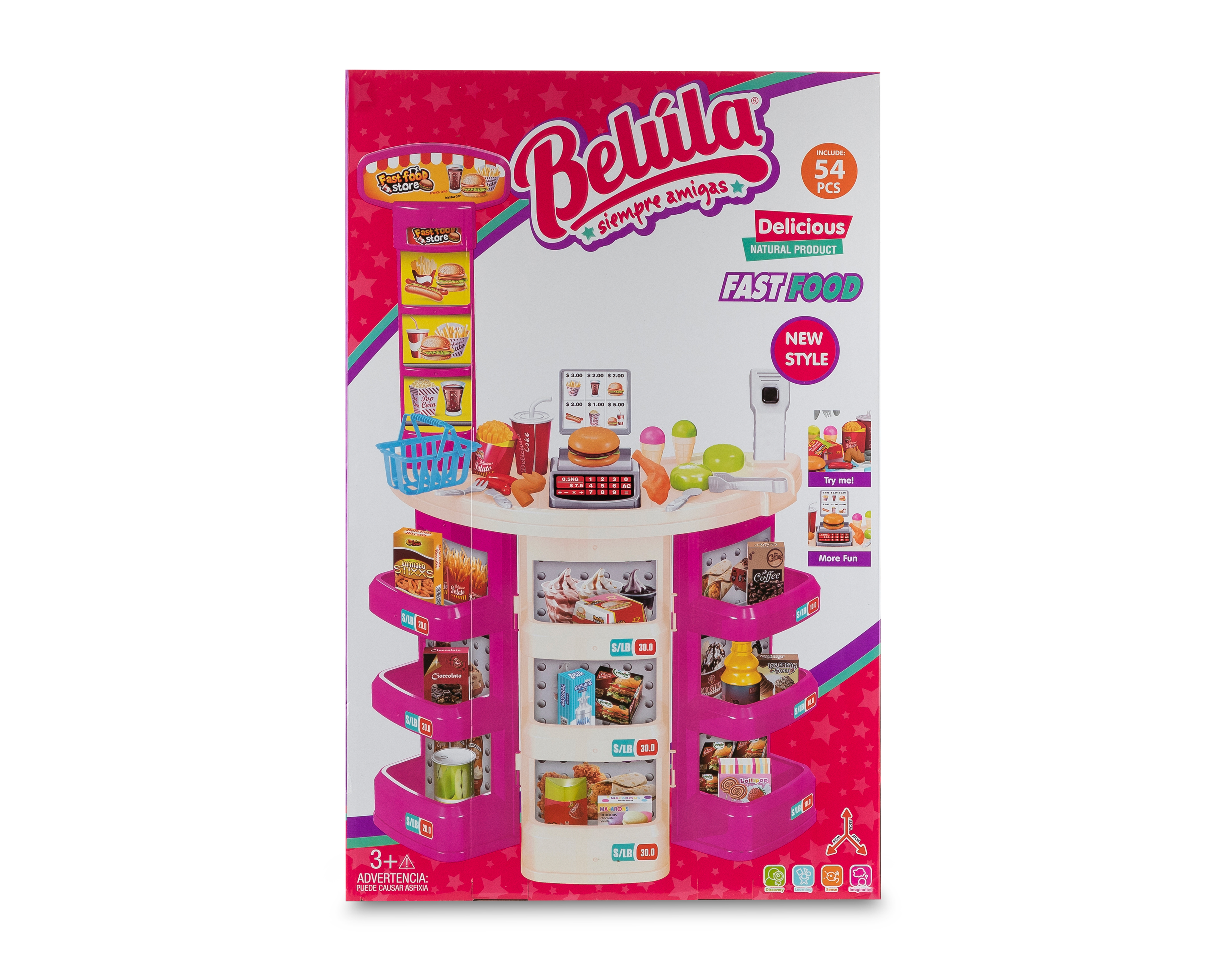 Foto 2 pulgar | Foto 1 | Restaurante de Juguete Belúla Fast Food con Accesorios