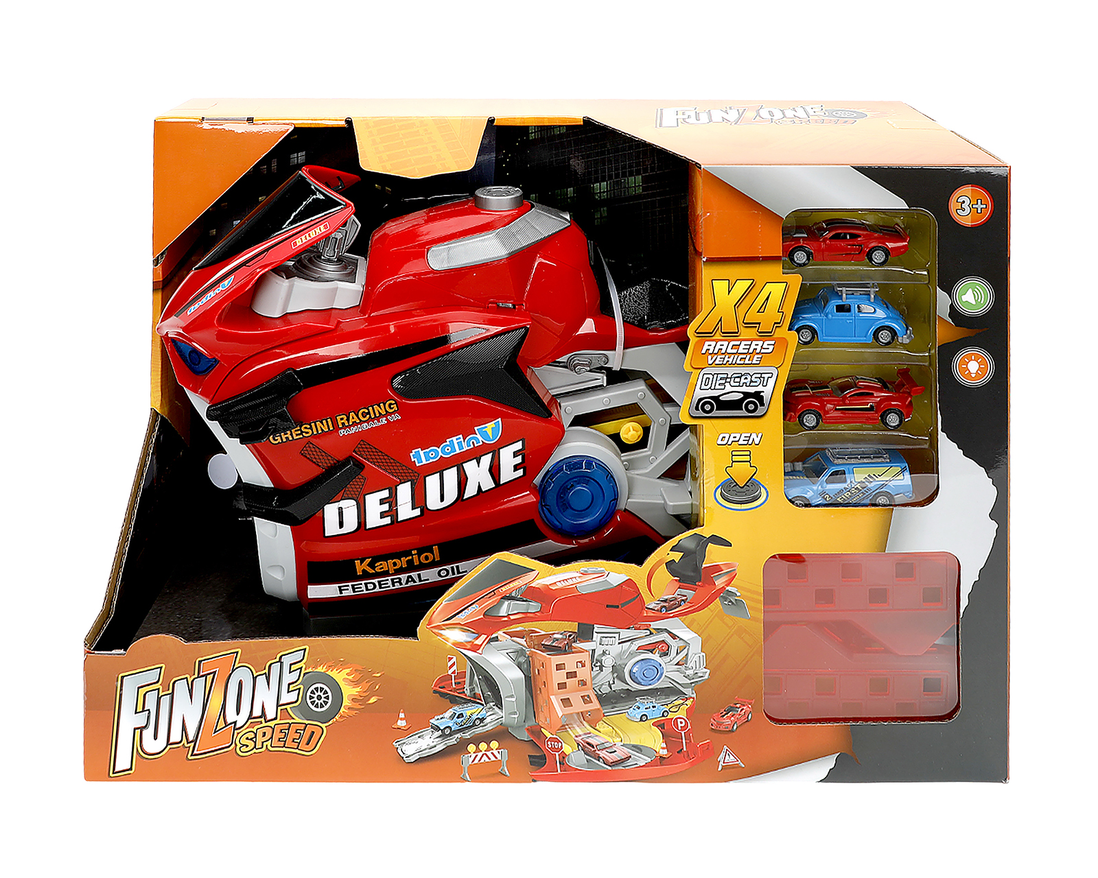 Foto 3 pulgar | Foto 2 | Pista de Carreras Funzone Helicóptero con Accesorios