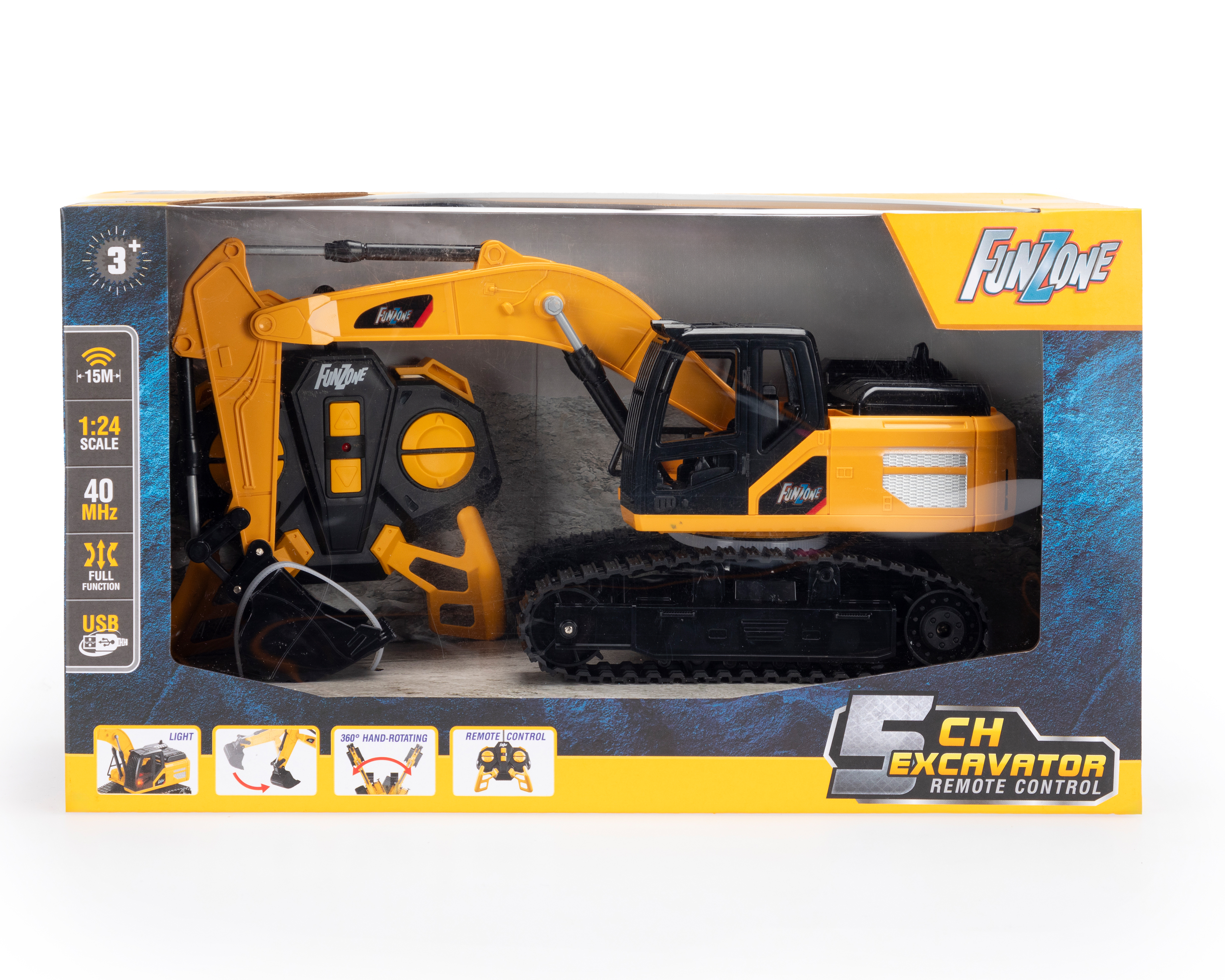 Foto 2 pulgar | Foto 1 | Excavadora a Control Remoto Funzone 5CH