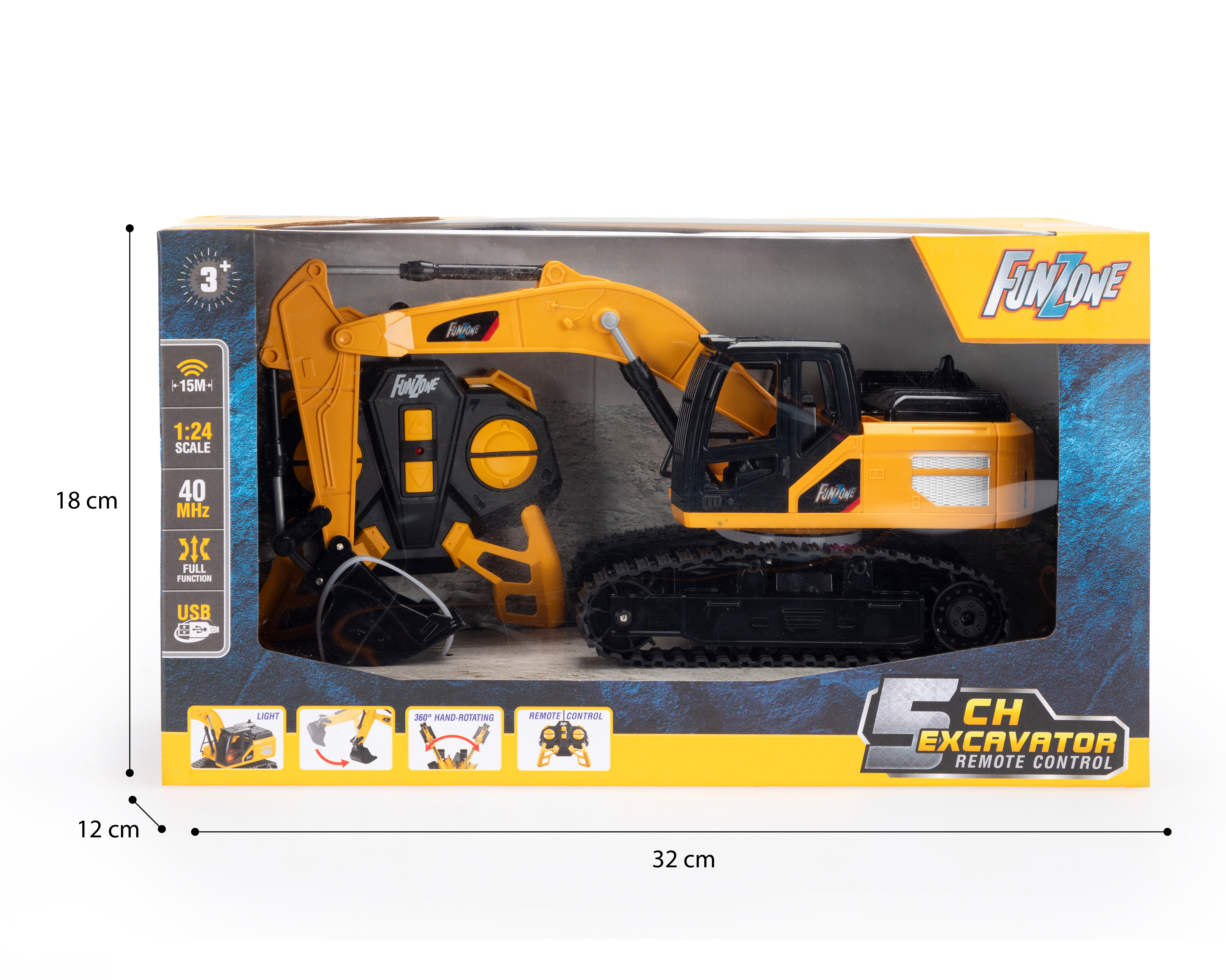 Foto 4 pulgar | Foto 3 | Excavadora a Control Remoto Funzone 5CH