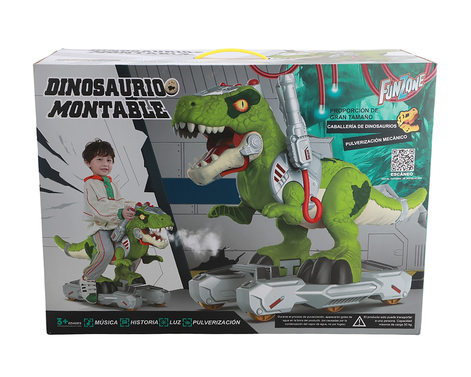 Foto 3 pulgar | Foto 2 | Dinosaurio Montable Funzone