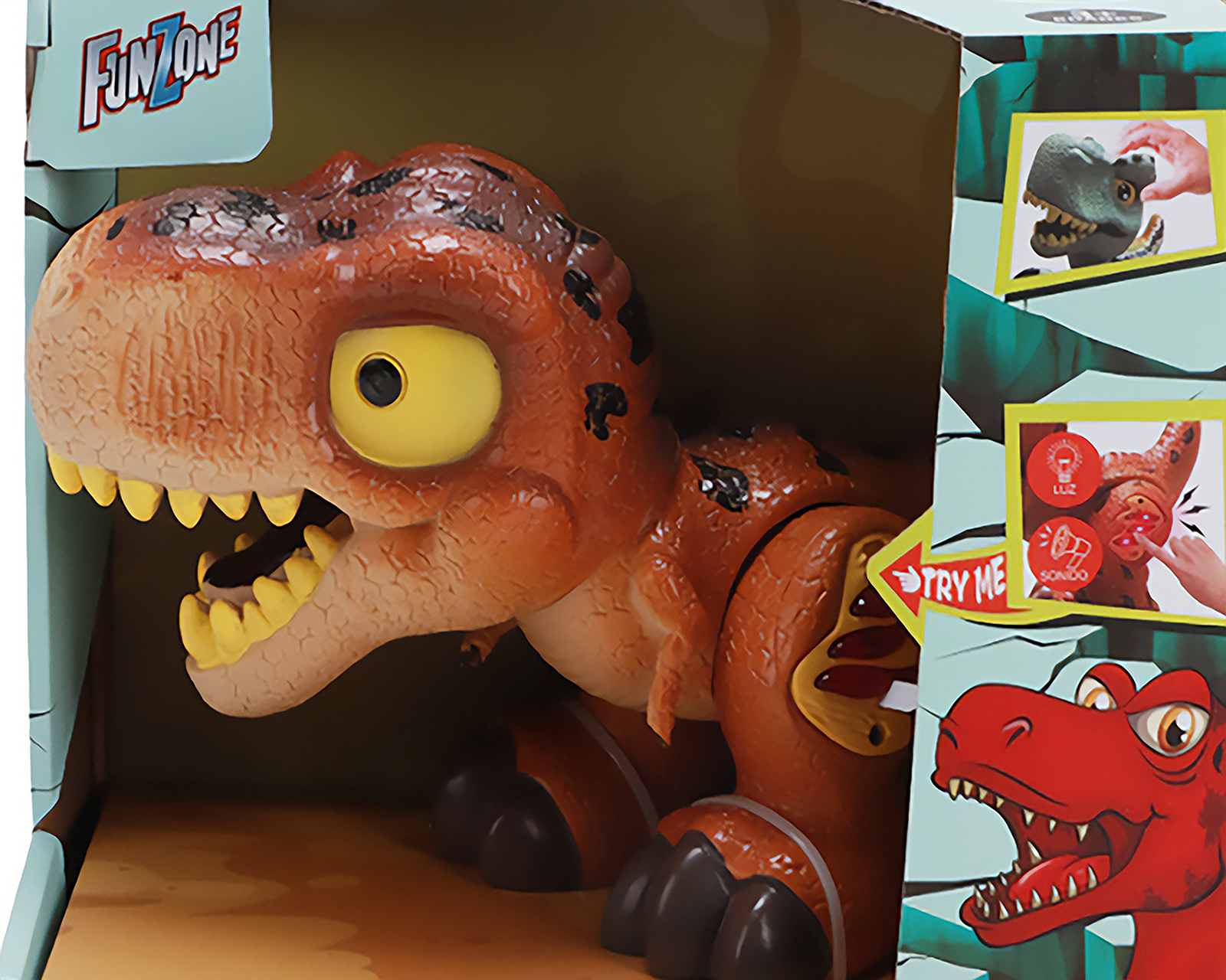 Foto 3 pulgar | Foto 2 | Figura de Dinosaurio Funzone con Luces y Sonido