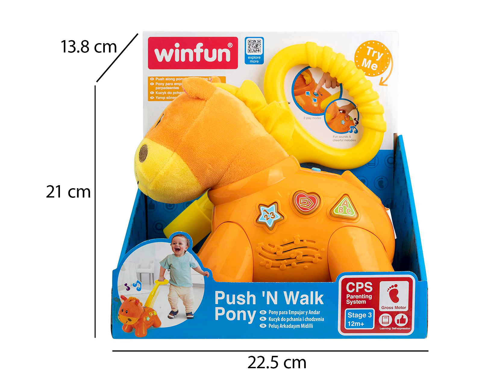 Foto 4 pulgar | Foto 3 | Pony para Bebé Push and Walk Pony Winfun con Sonido