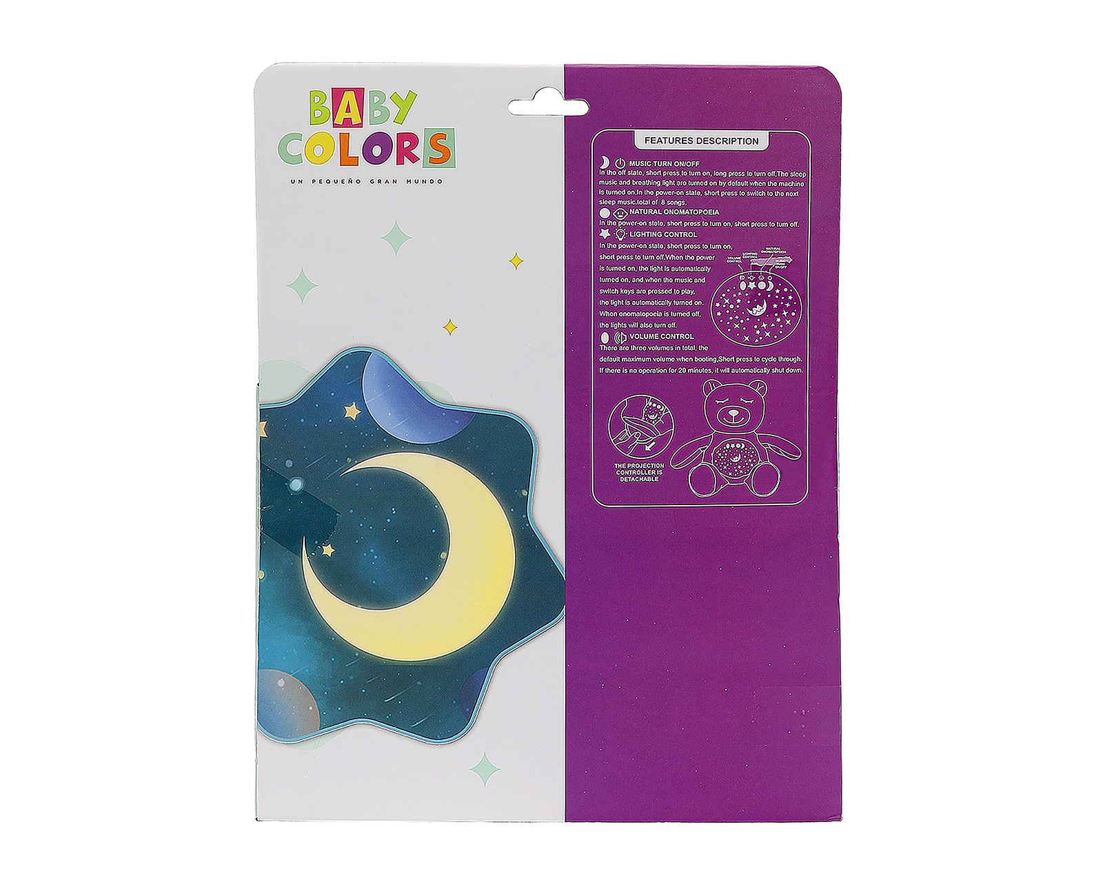 Foto 4 pulgar | Foto 3 | Oso de Peluche Baby Colors con Proyector