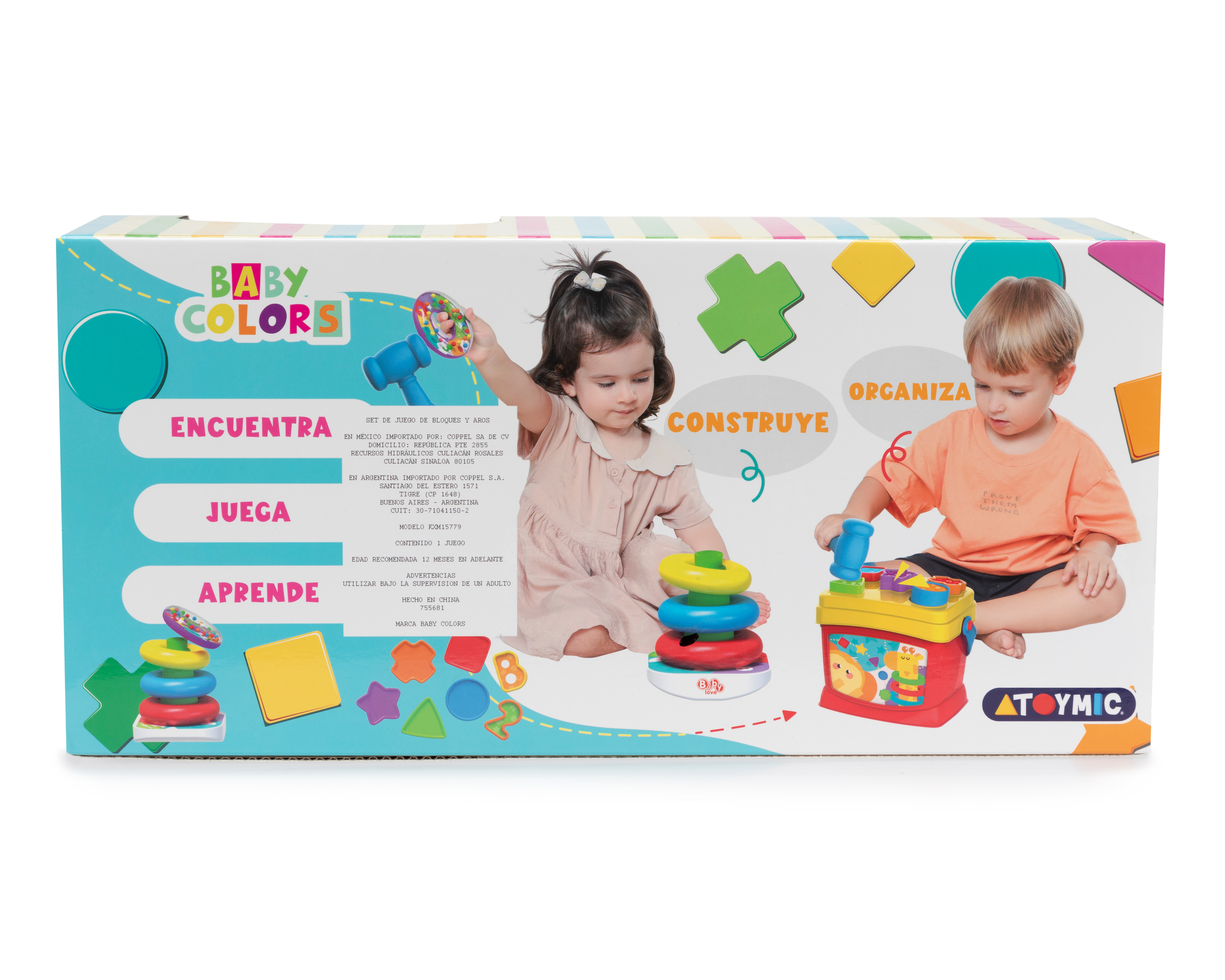 Foto 3 pulgar | Foto 2 | Juego de Bloques y Pirámide de Aros Baby Colors