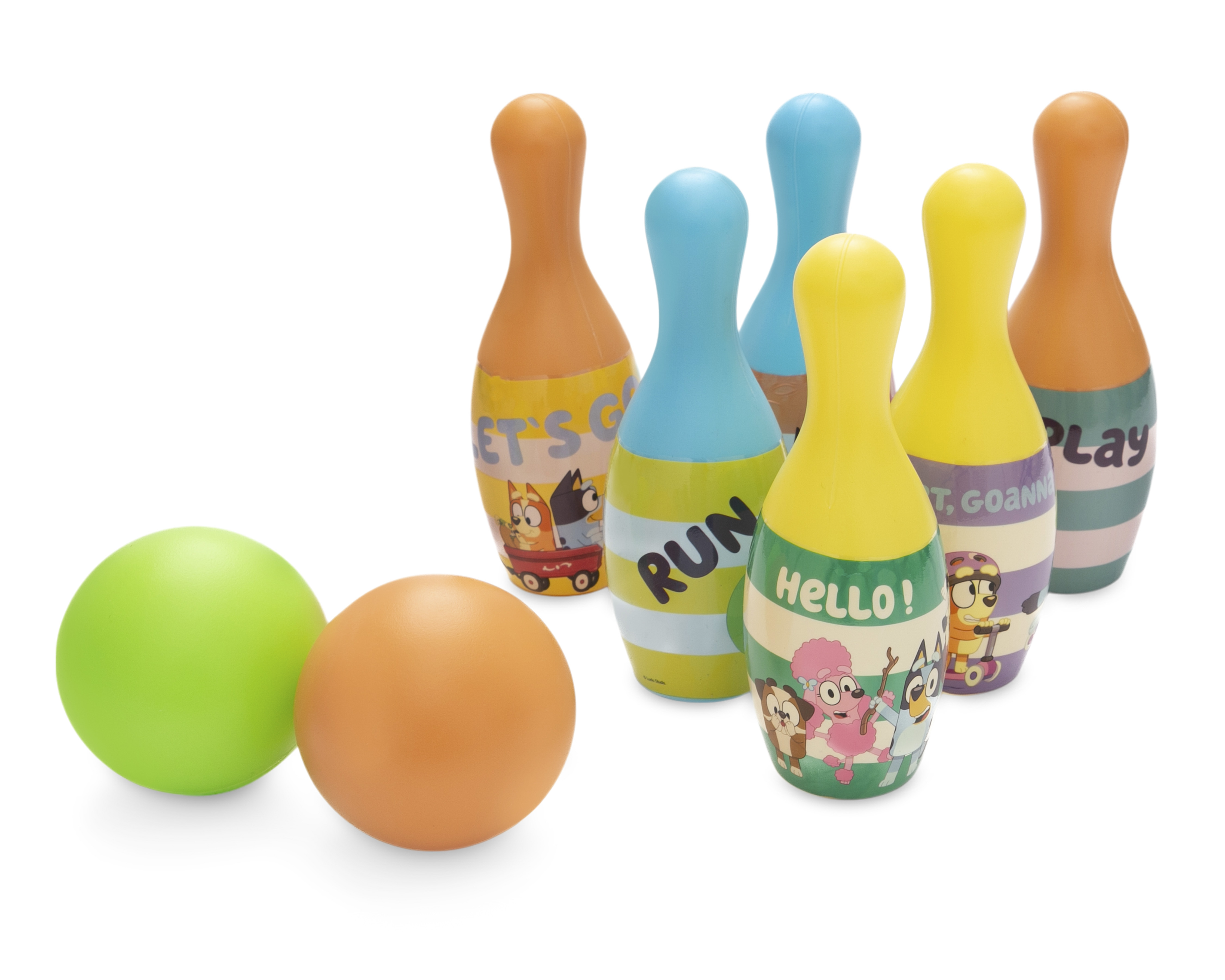 Foto 2 pulgar | Foto 1 | Juego de Bolos Bluey 8 Piezas