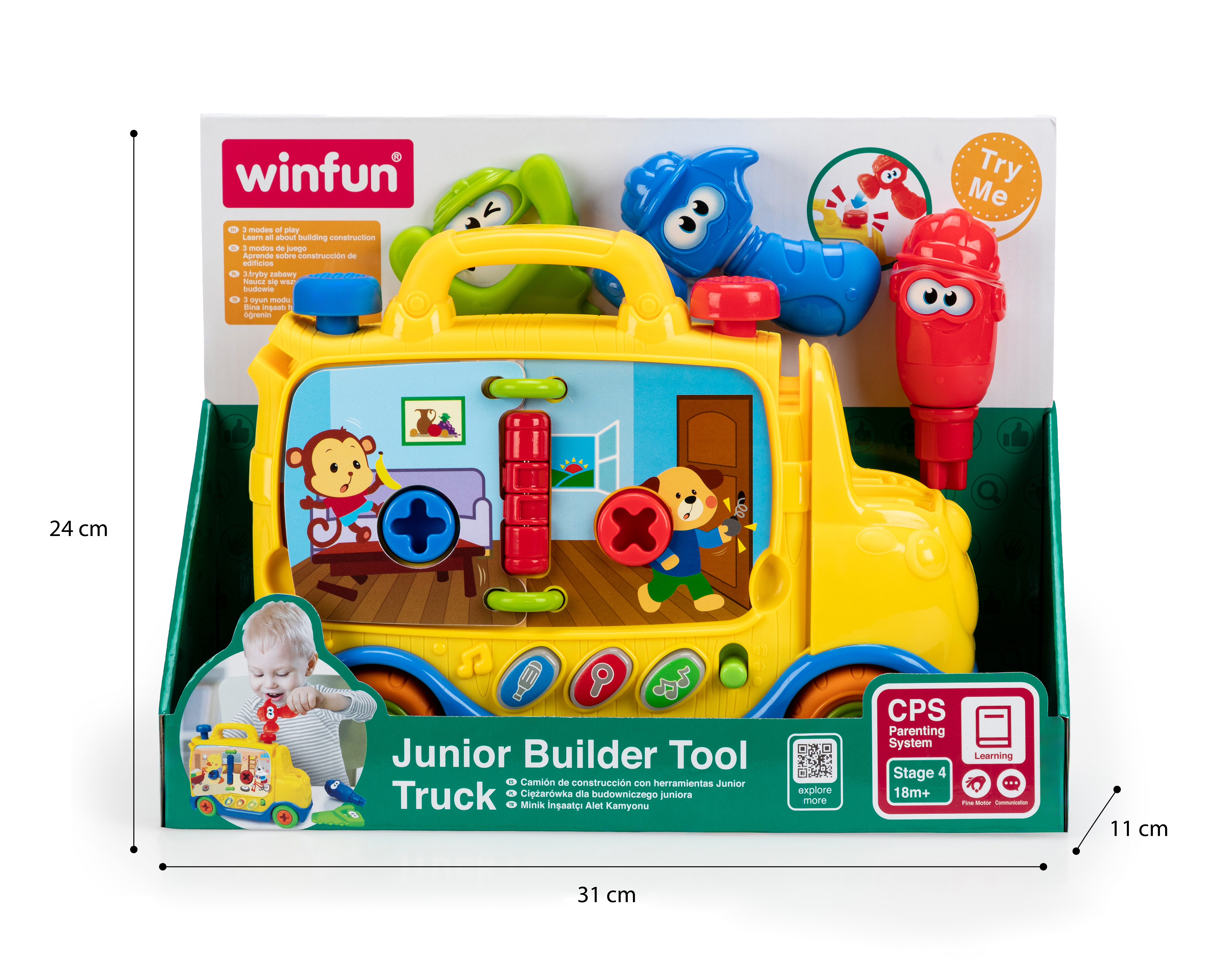 Foto 4 pulgar | Foto 3 | Camión de Construcción con Herramientas Junior Winfun