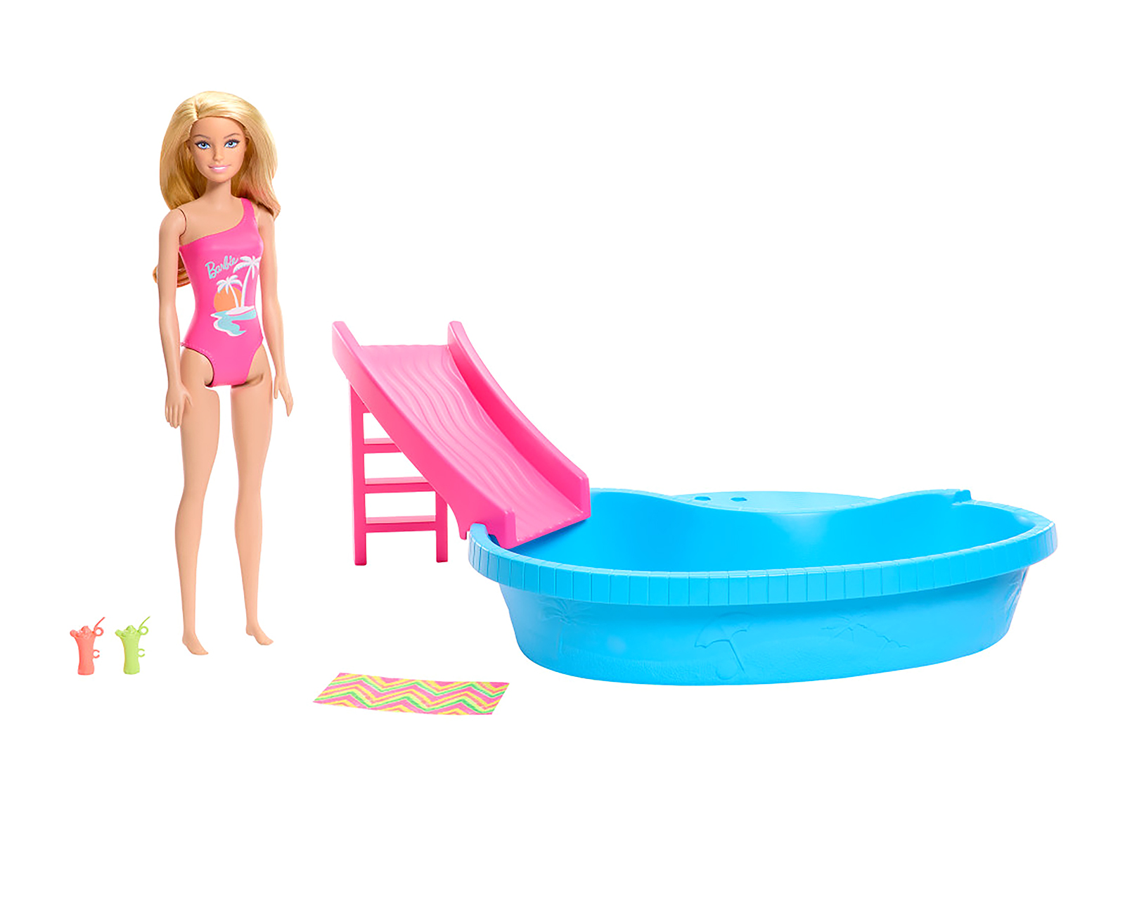 Foto 2 pulgar | Foto 1 | Muñeca Barbie Mattel con Piscina y Tobogán