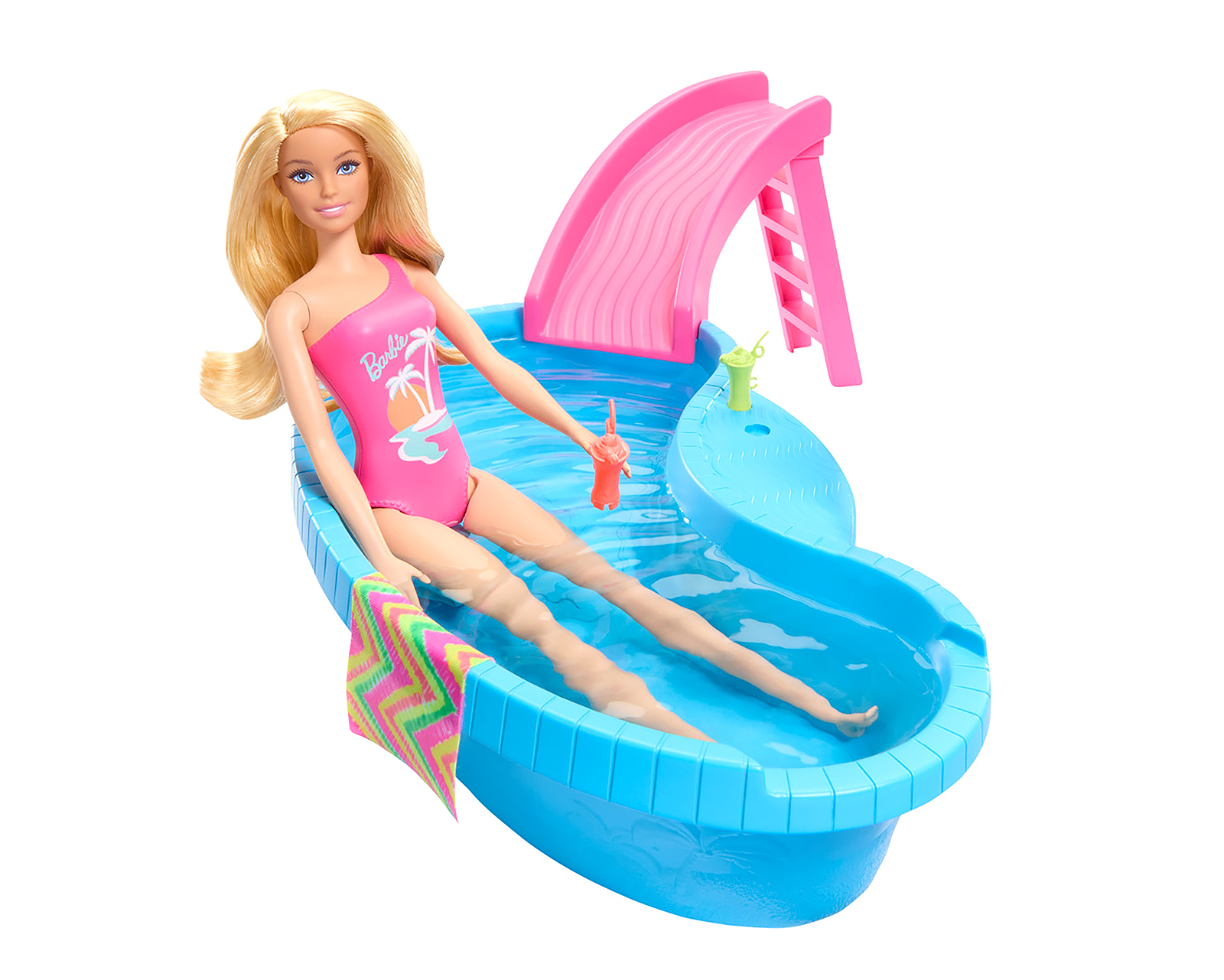 Foto 3 pulgar | Foto 2 | Muñeca Barbie Mattel con Piscina y Tobogán