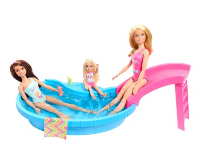 Foto 3 | Foto 3 | Muñeca Barbie Mattel con Piscina y Tobogán
