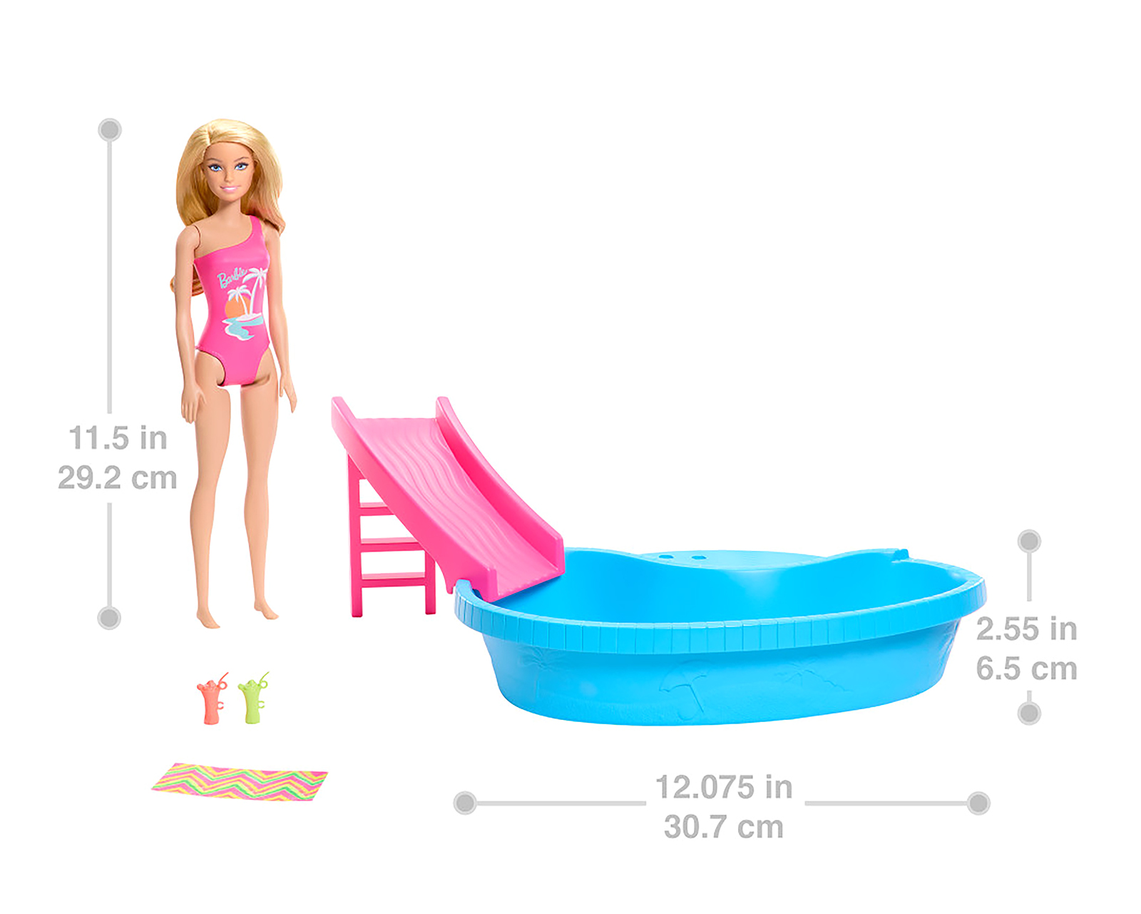 Foto 6 pulgar | Foto 5 | Muñeca Barbie Mattel con Piscina y Tobogán