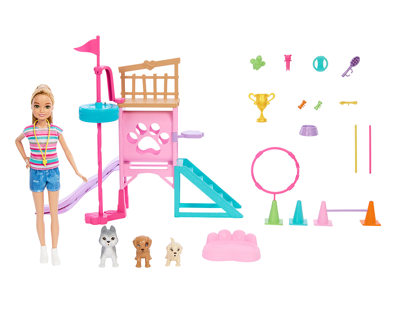 Parque de Entrenamiento para Cachorros Mattel Barbie y Stacie Al Rescate