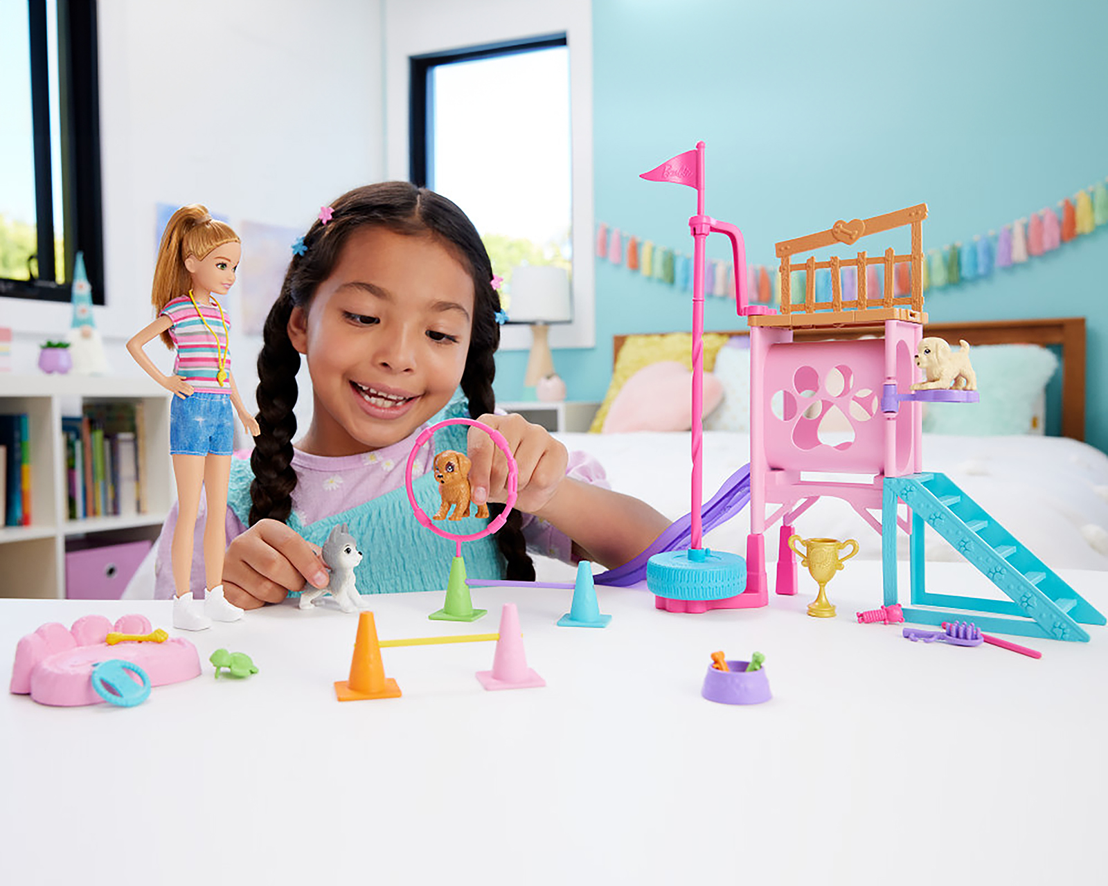 Foto 3 pulgar | Foto 2 | Parque de Entrenamiento para Cachorros Mattel Barbie y Stacie Al Rescate
