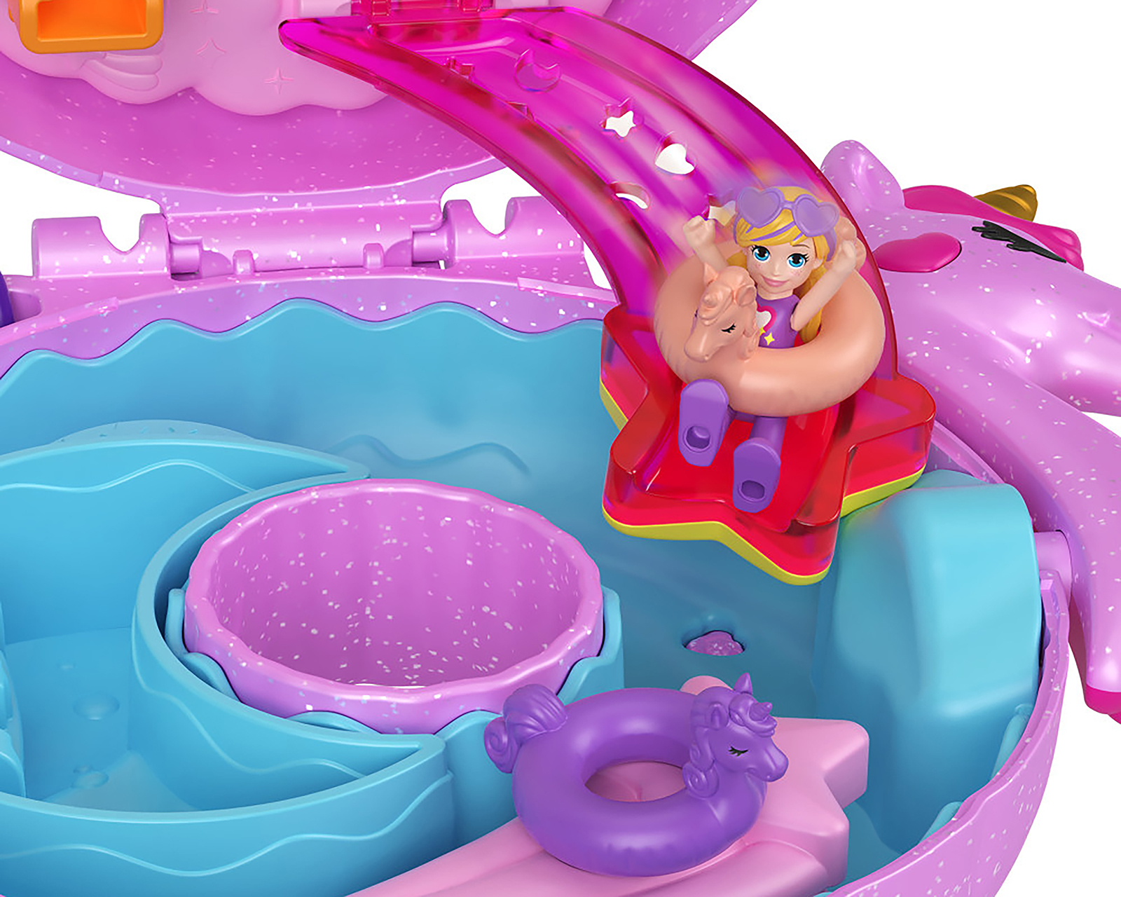 Foto 6 pulgar | Foto 5 | Flotador de Unicornio Mattel Polly Pocket Sparkle Cove Adventure