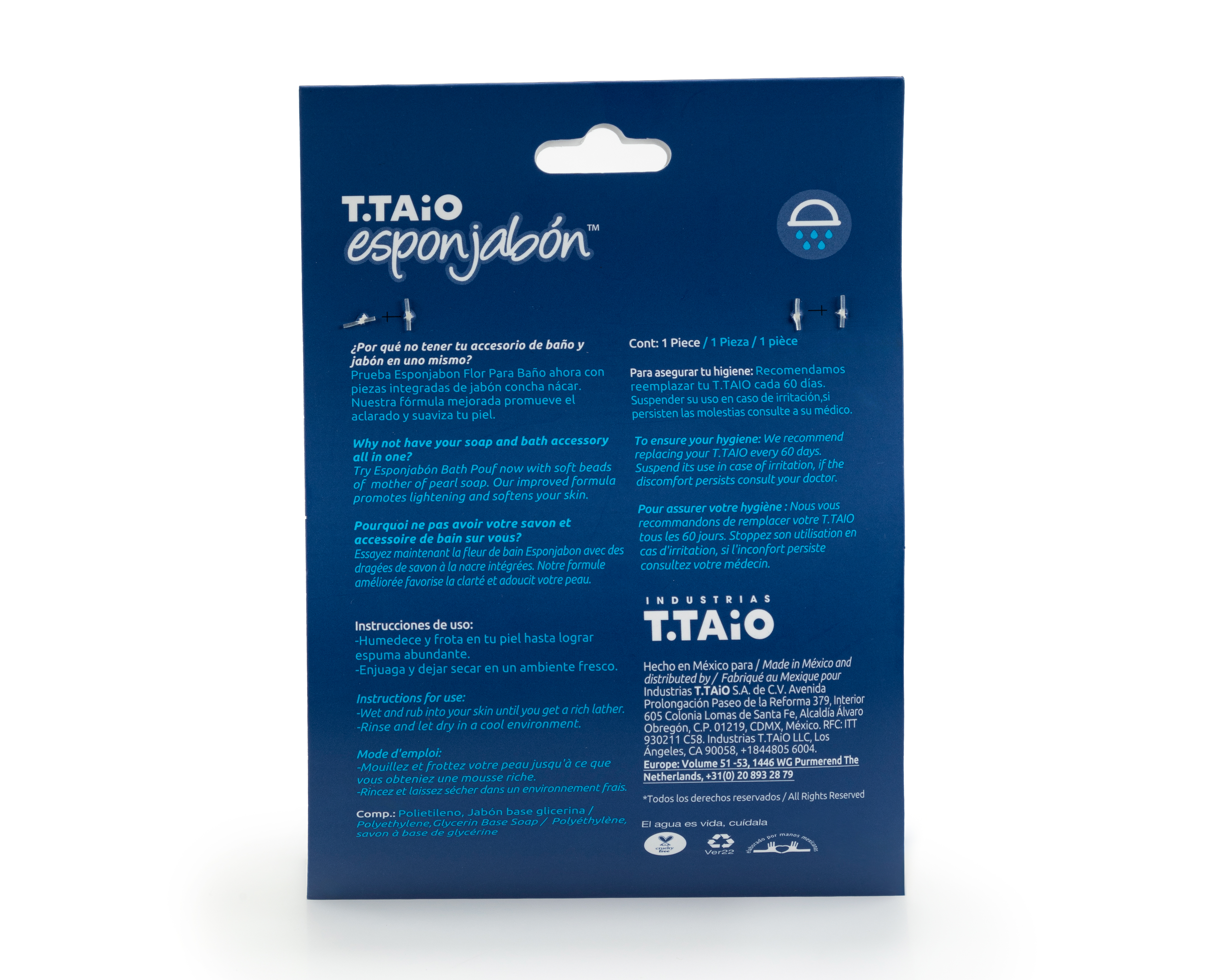 Foto 3 pulgar | Foto 2 | Esponjabon Flor para Baño T. Taio Concha Nácar Efecto Aclarante