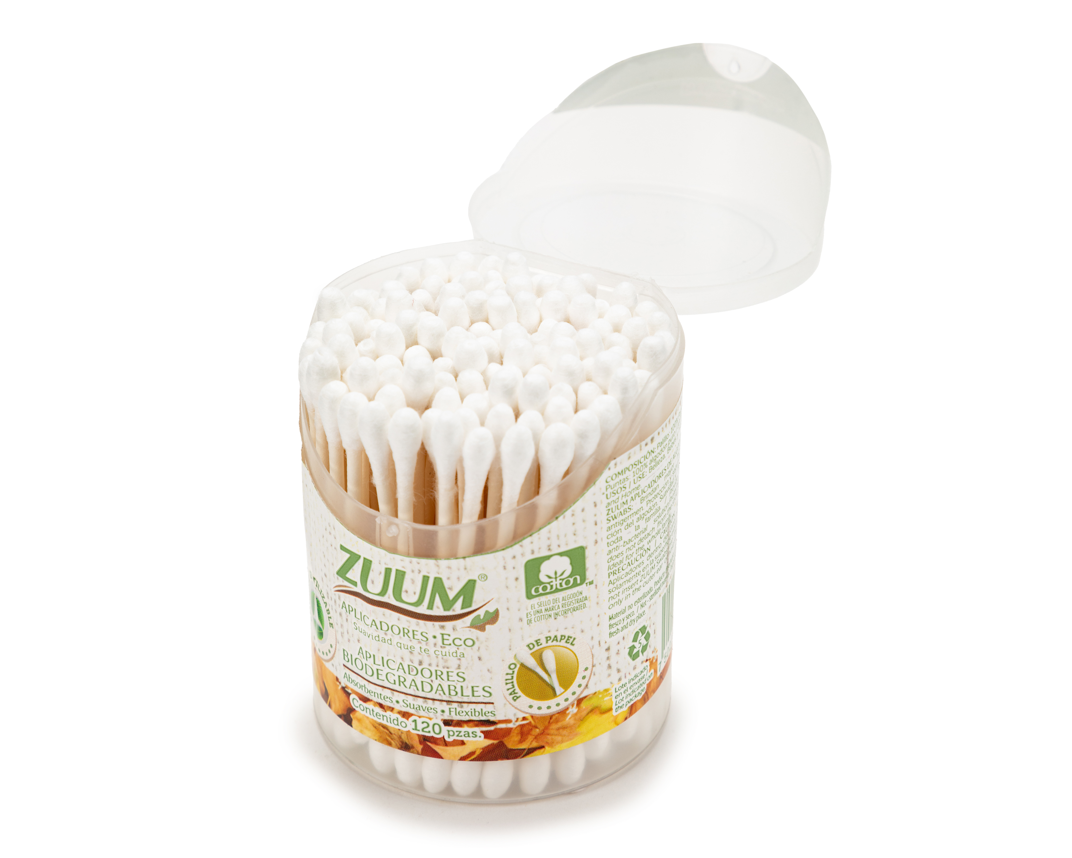 Foto 4 pulgar | Foto 3 | Hisopos de Algodón Biodegradables Zuum 120 Piezas