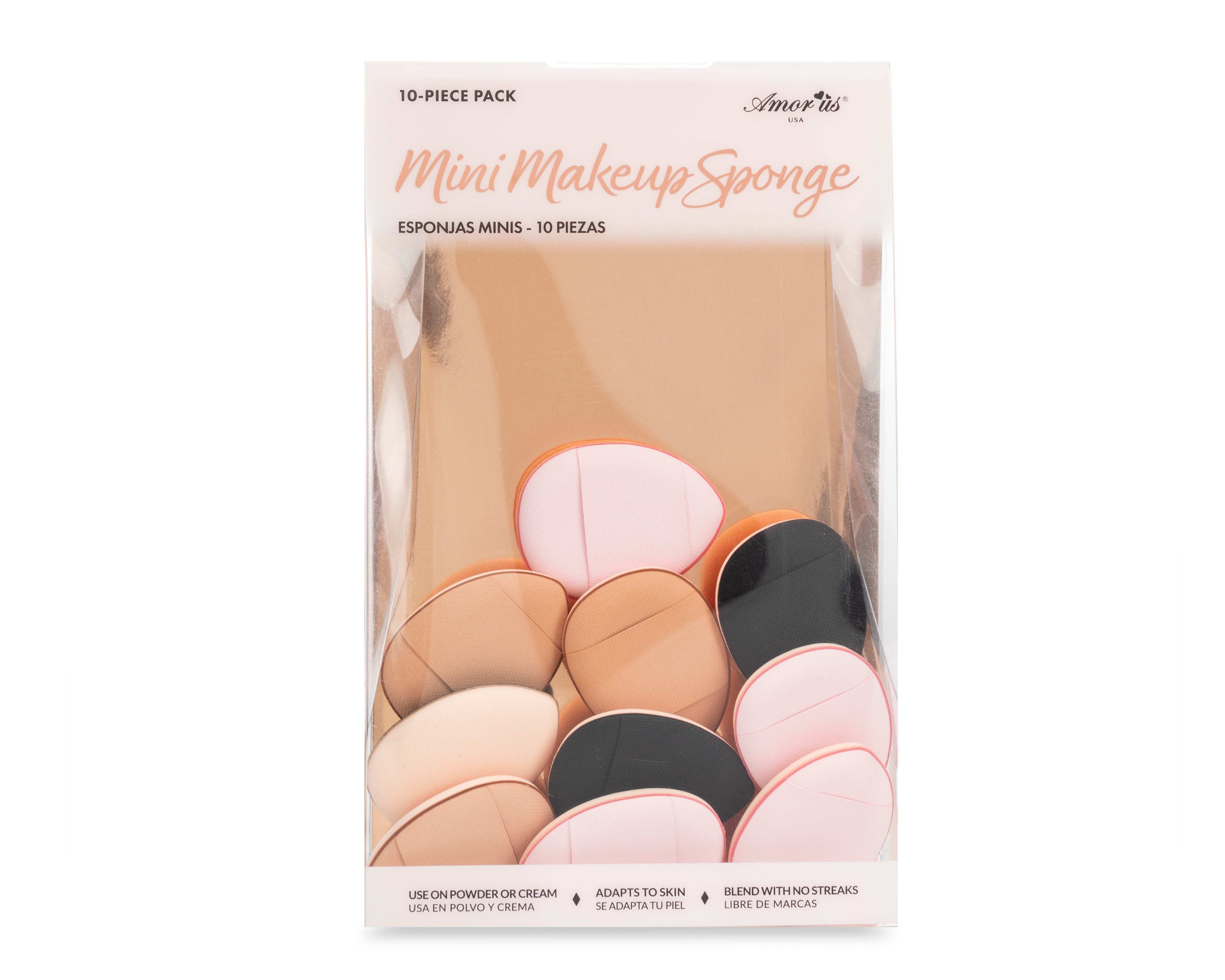 Foto 2 pulgar | Foto 1 | Esponja para Maquillaje Amor Us Mini Makeup Sponge 10 Piezas