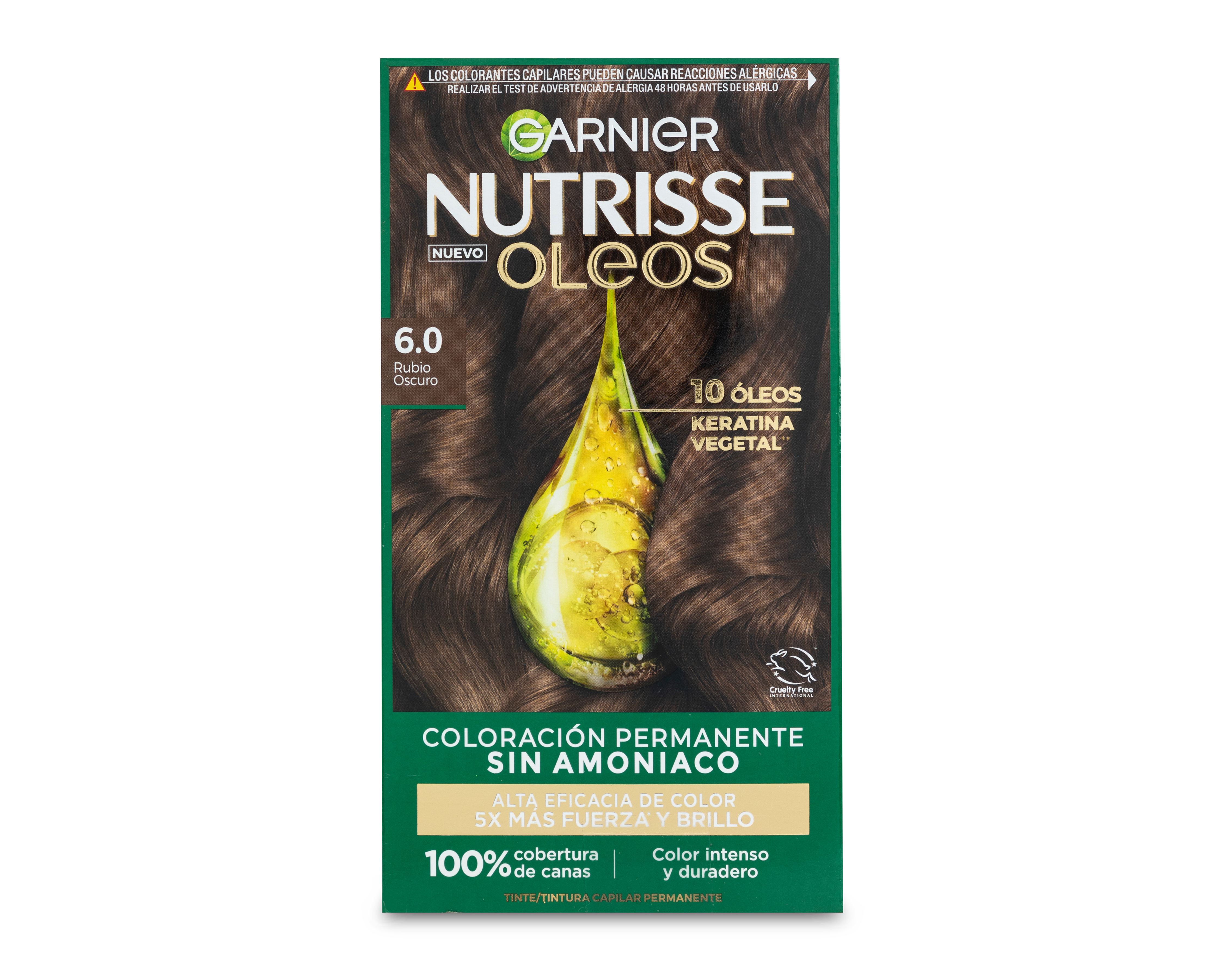 Foto 2 pulgar | Foto 1 | Tinte para Cabello Garnier Nutrisse 6.0 Rubio Oscuro