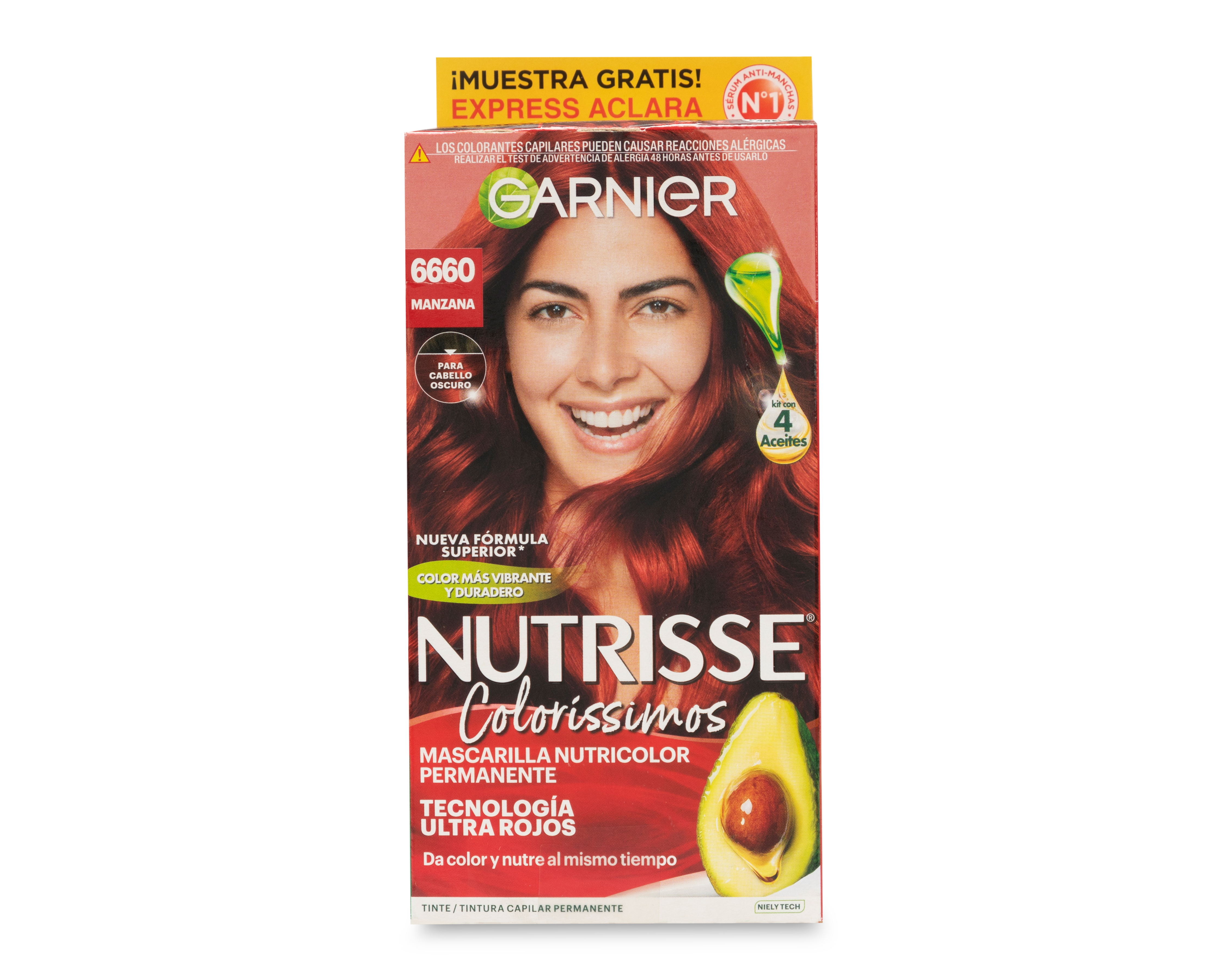 Foto 2 pulgar | Foto 1 | Tinte para Cabello Garnier Nutrisse Coloríssimos Manzana