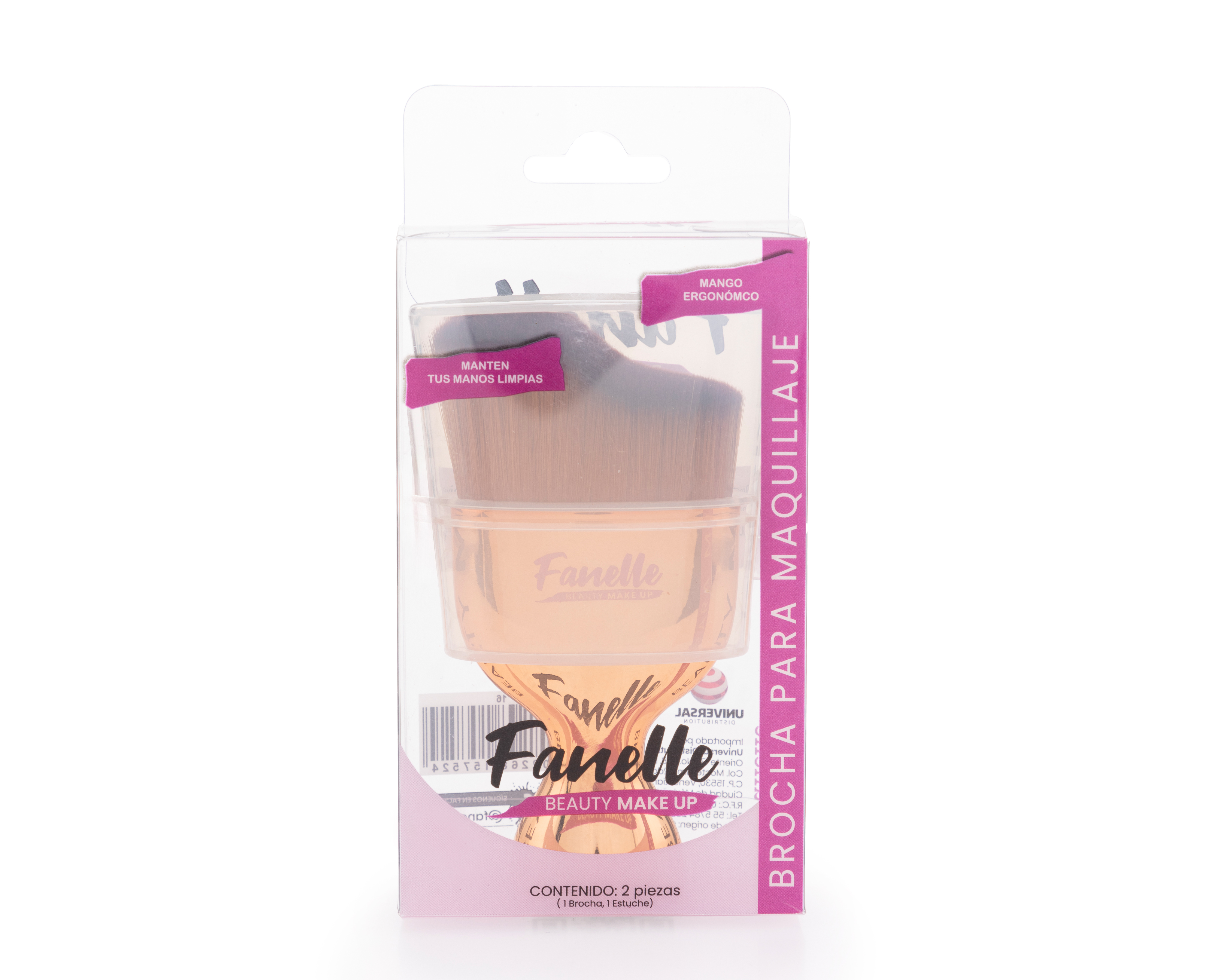 Foto 3 | Foto 3 | Brocha para Maquillaje Fanelle con Mango Ergonómico