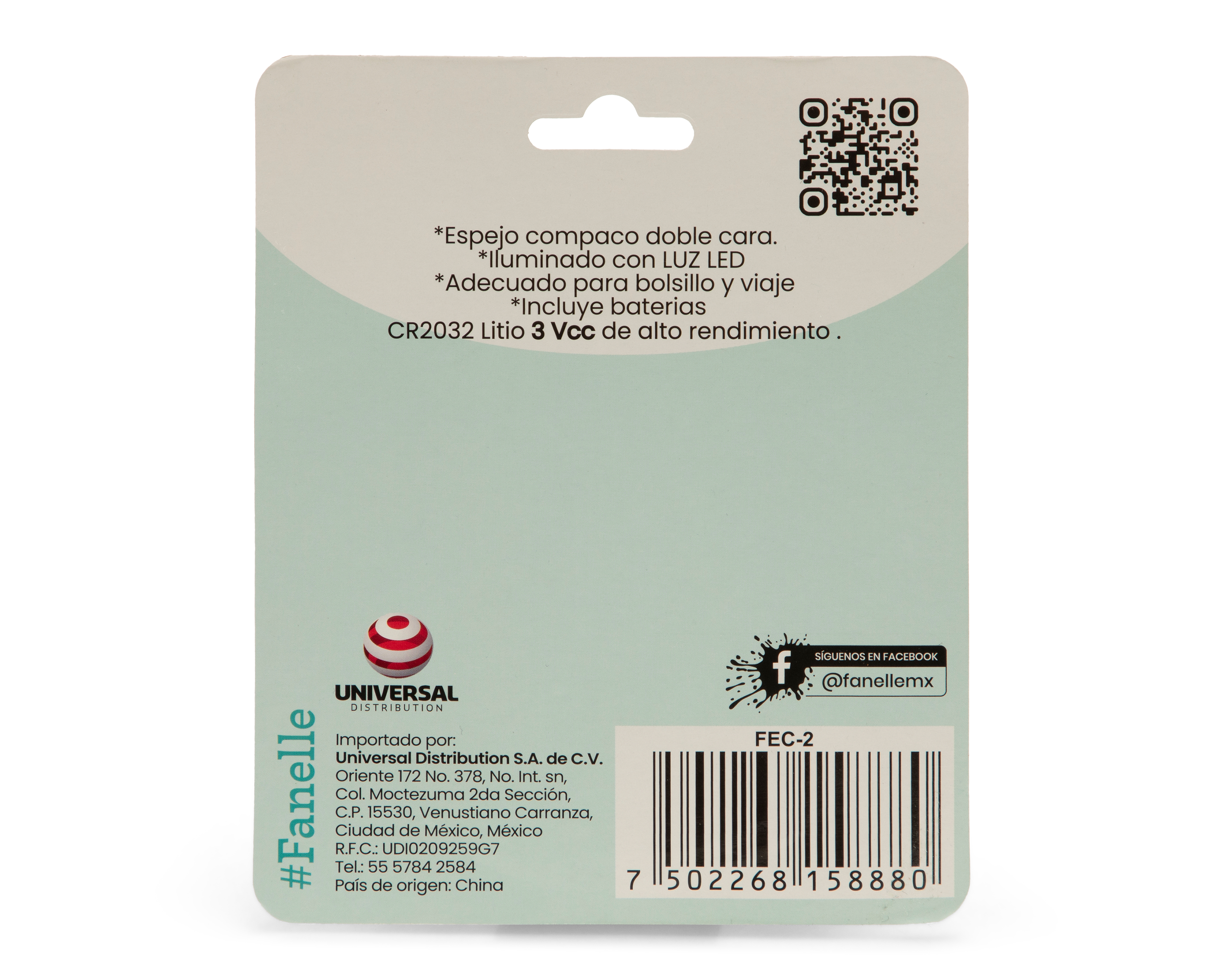 Foto 2 | Foto 2 | Espejo de Bolsillo Fanelle con Luz LED